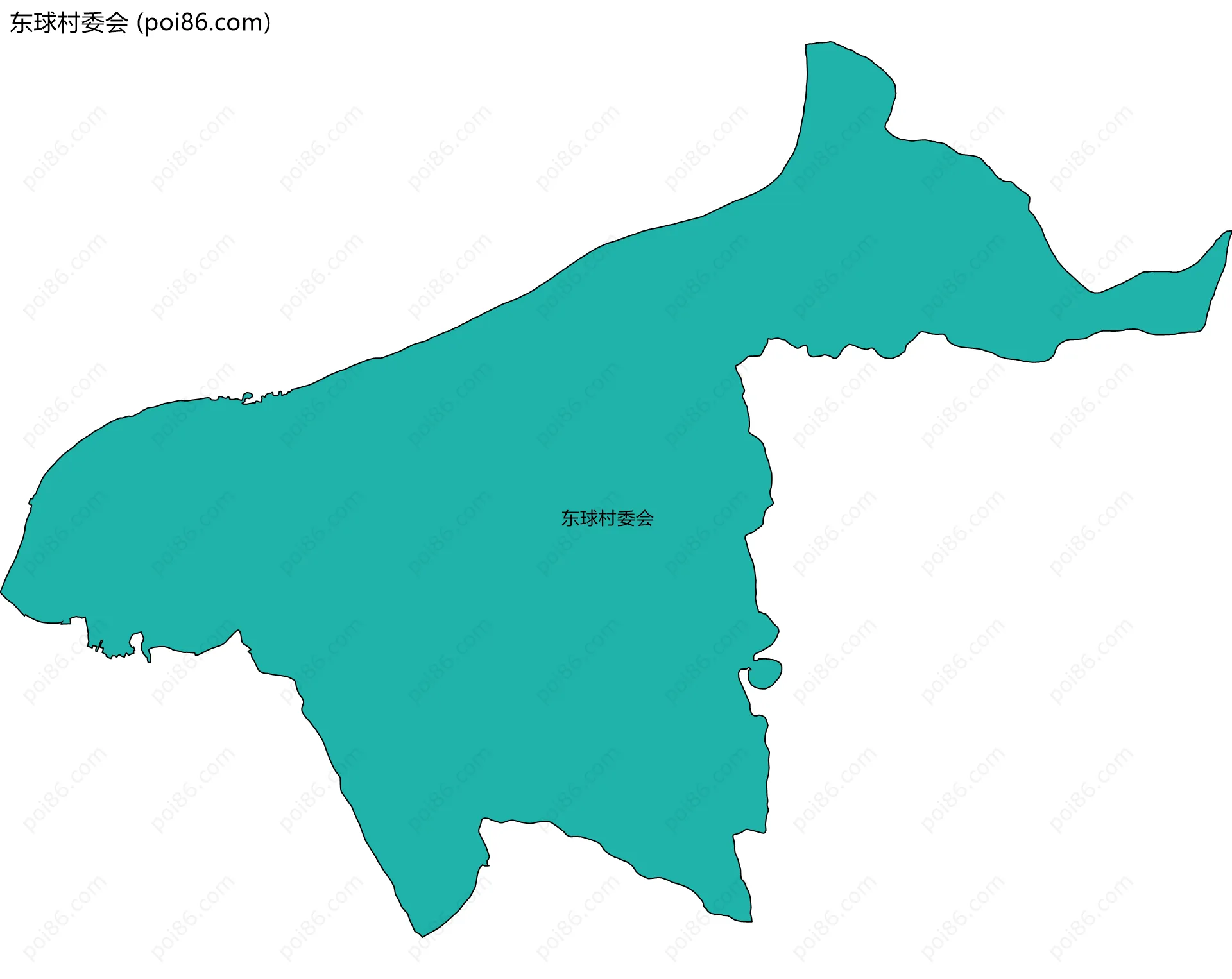 东球村委会边界地图