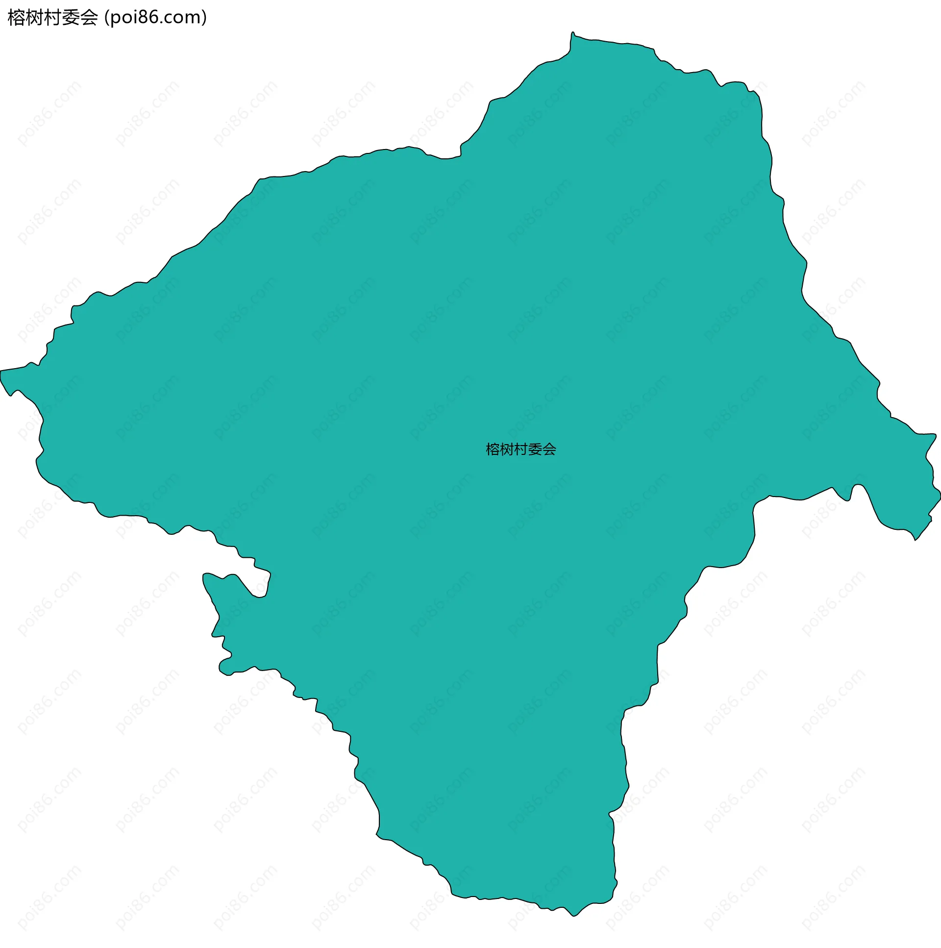 榕树村委会边界地图