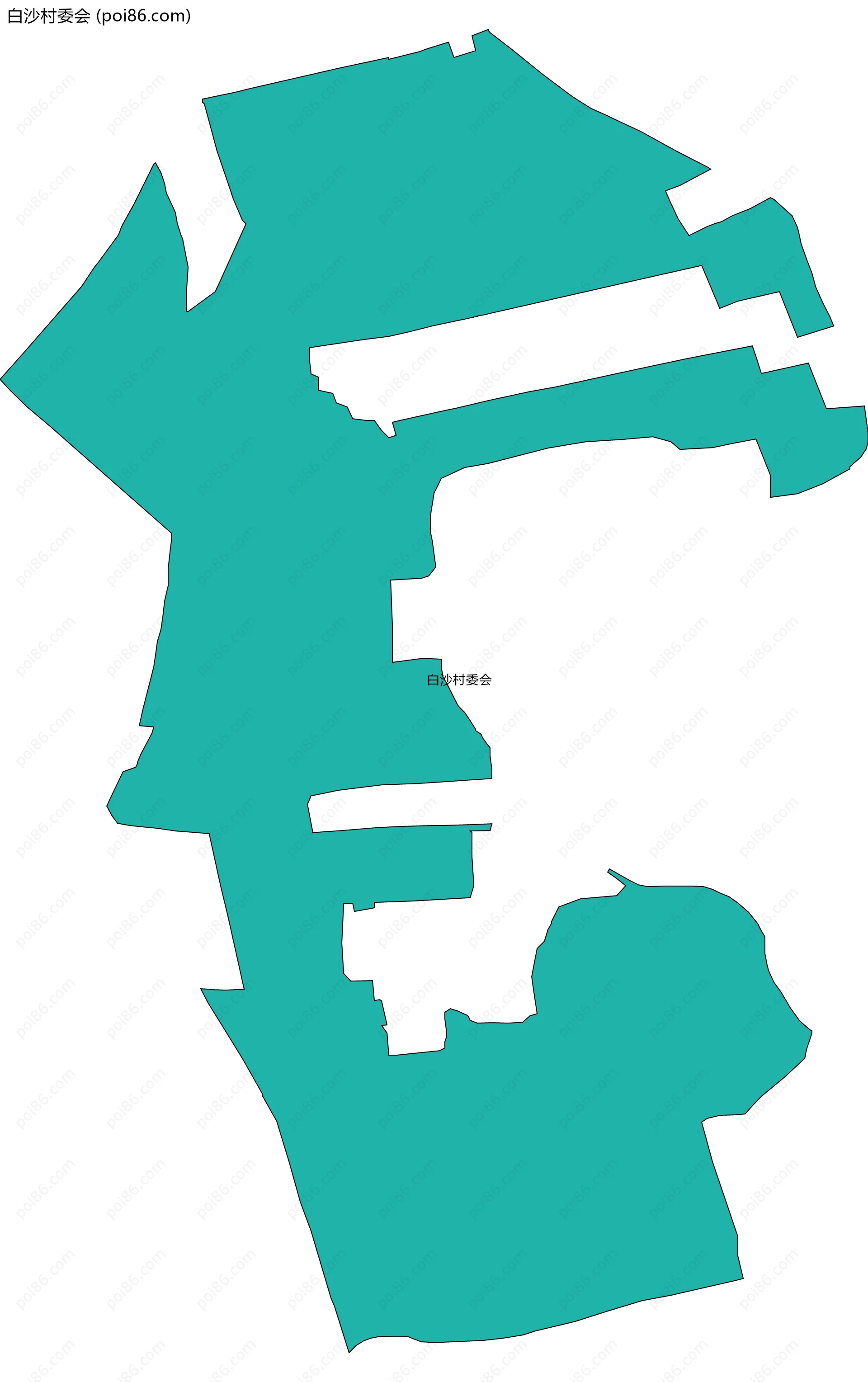 白沙村委会边界地图