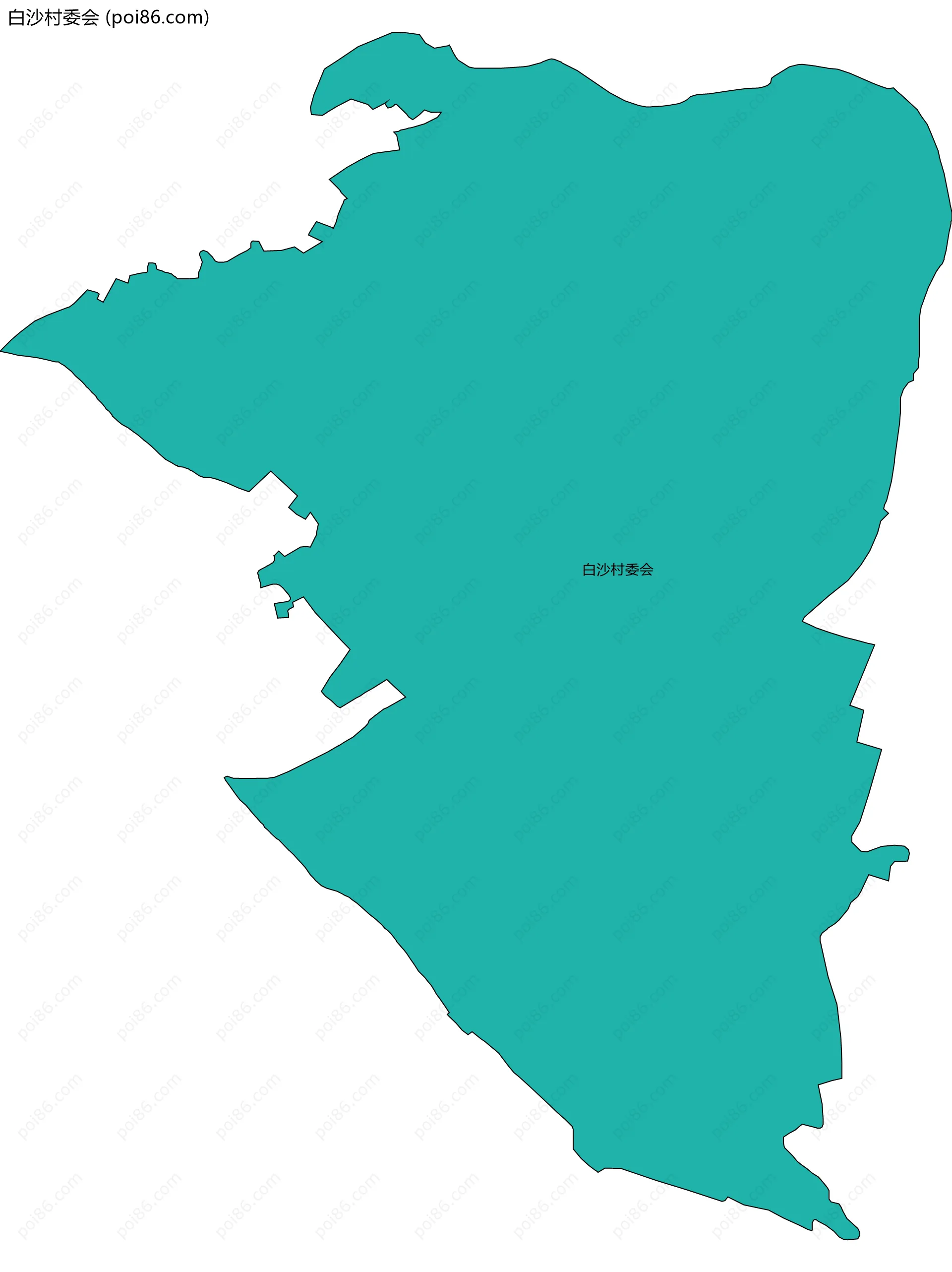 白沙村委会边界地图