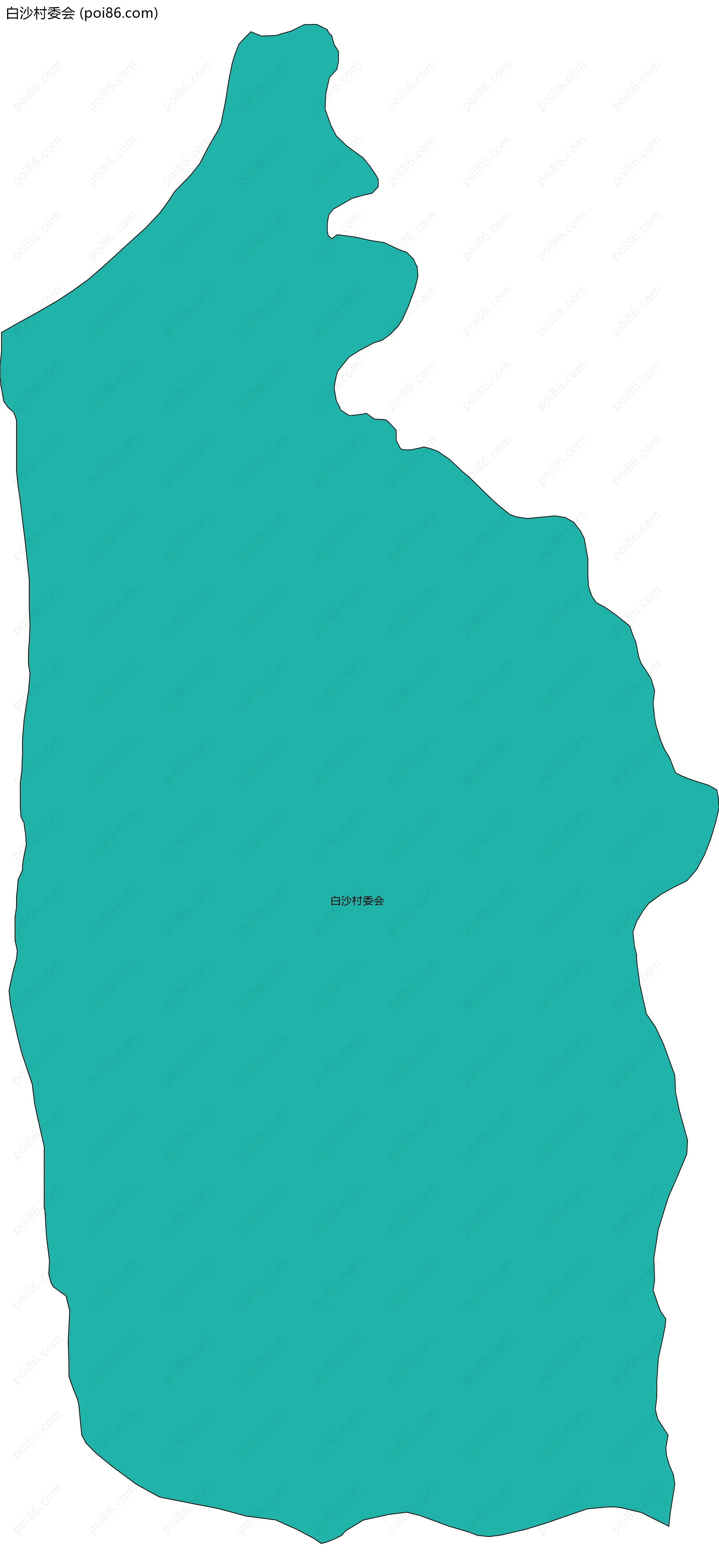 白沙村委会边界地图