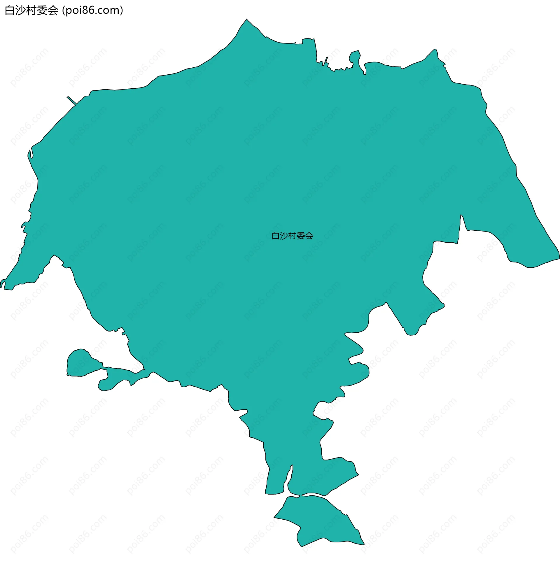 白沙村委会边界地图