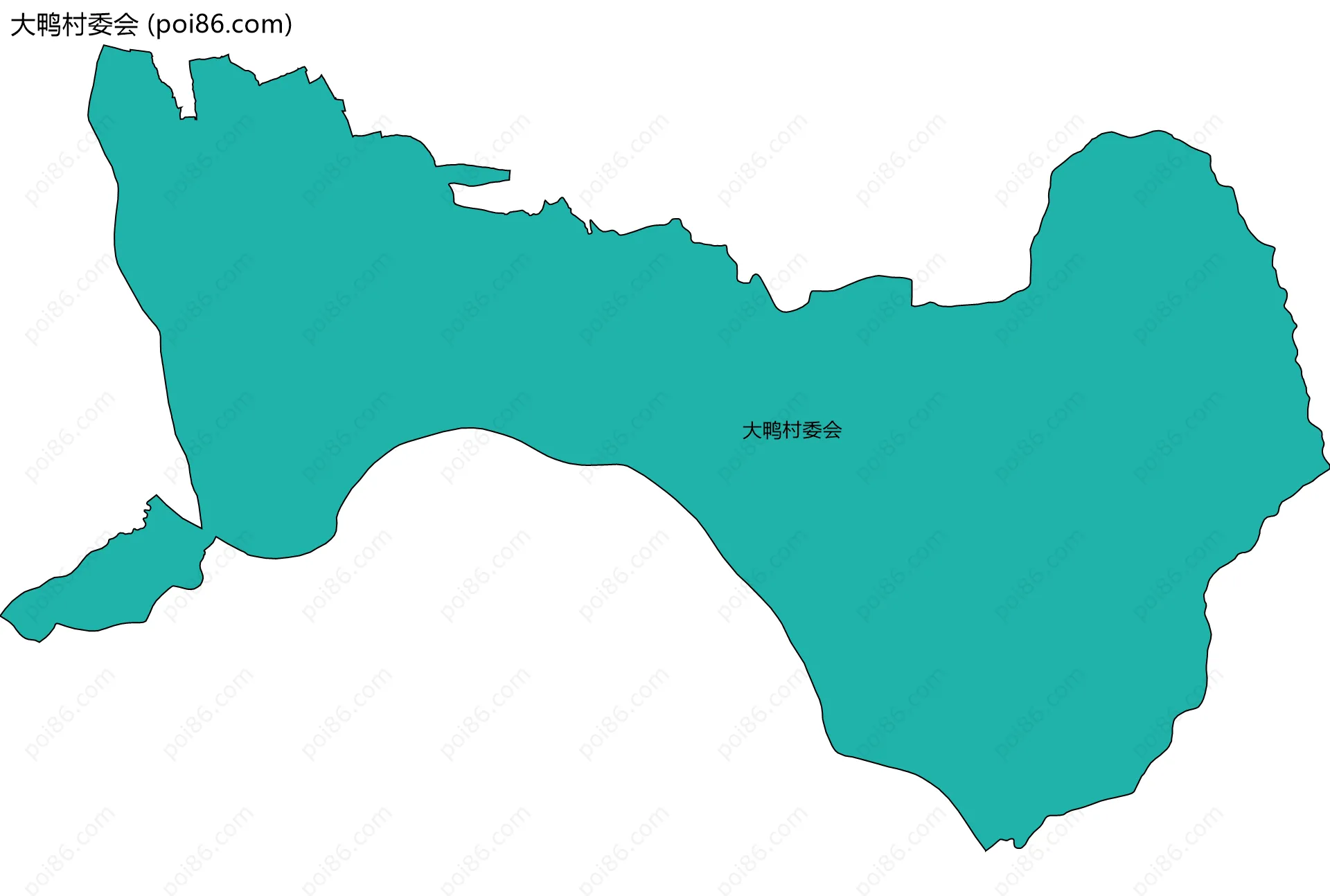 大鸭村委会边界地图