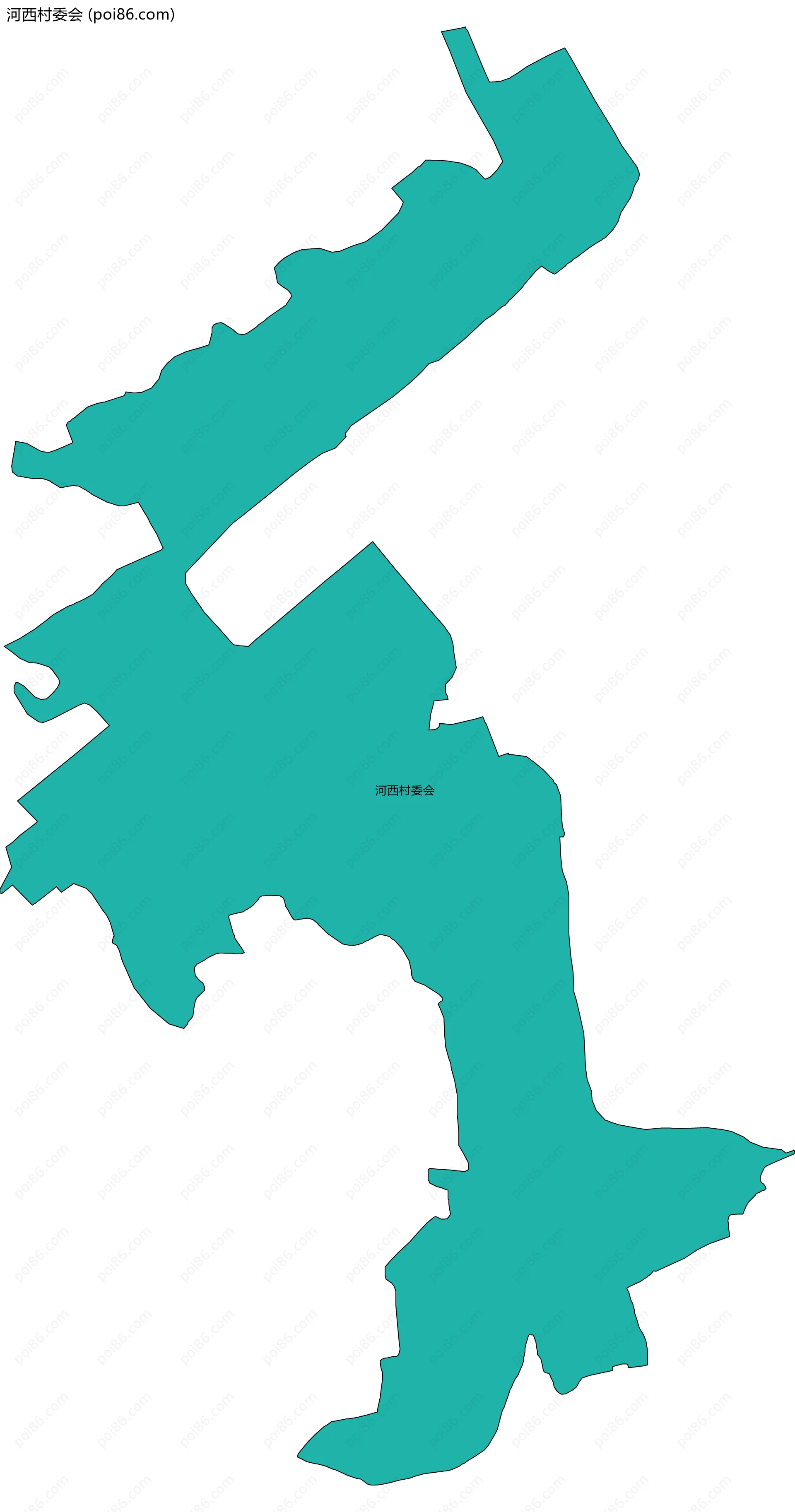 河西村委会边界地图