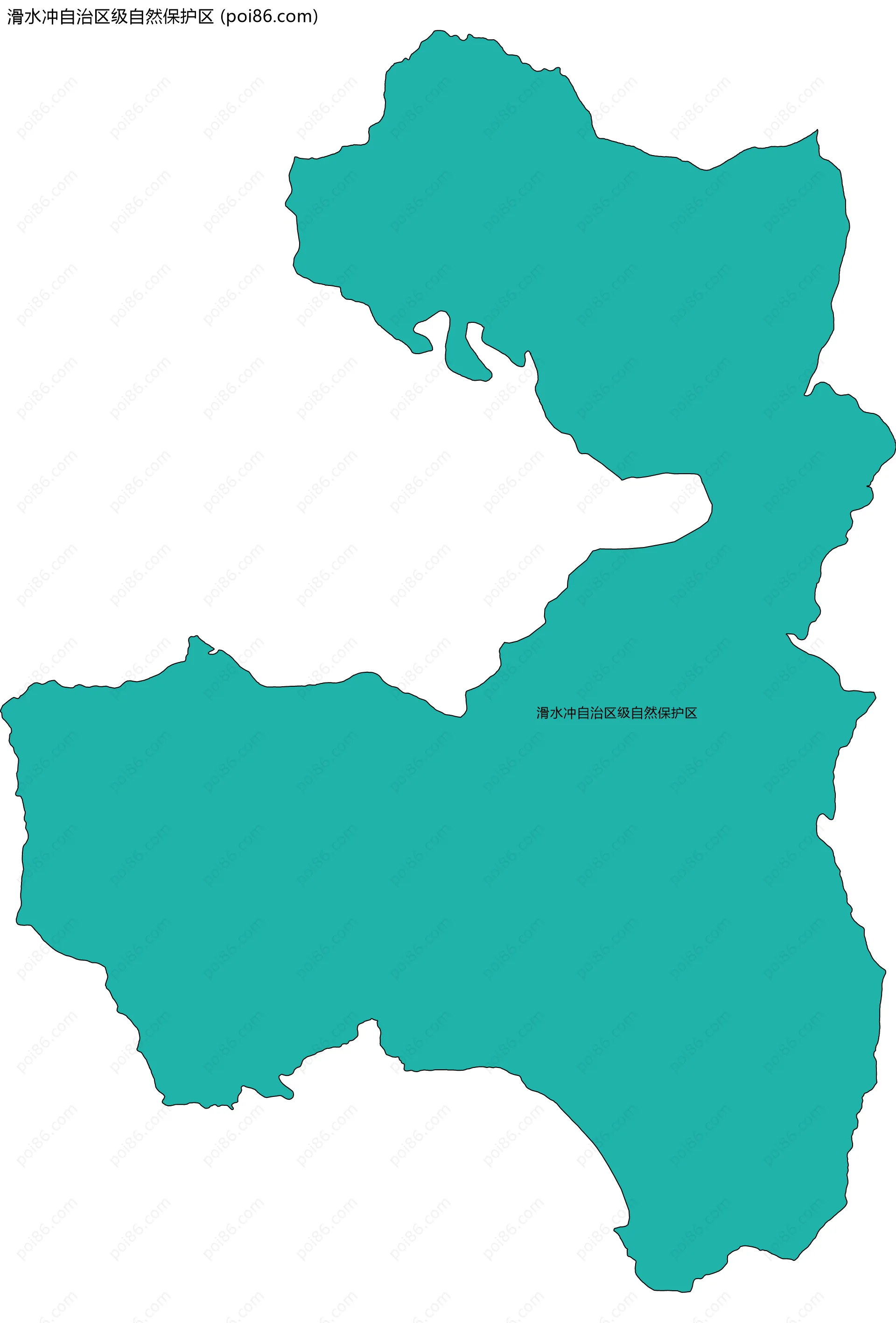 滑水冲自治区级自然保护区边界地图