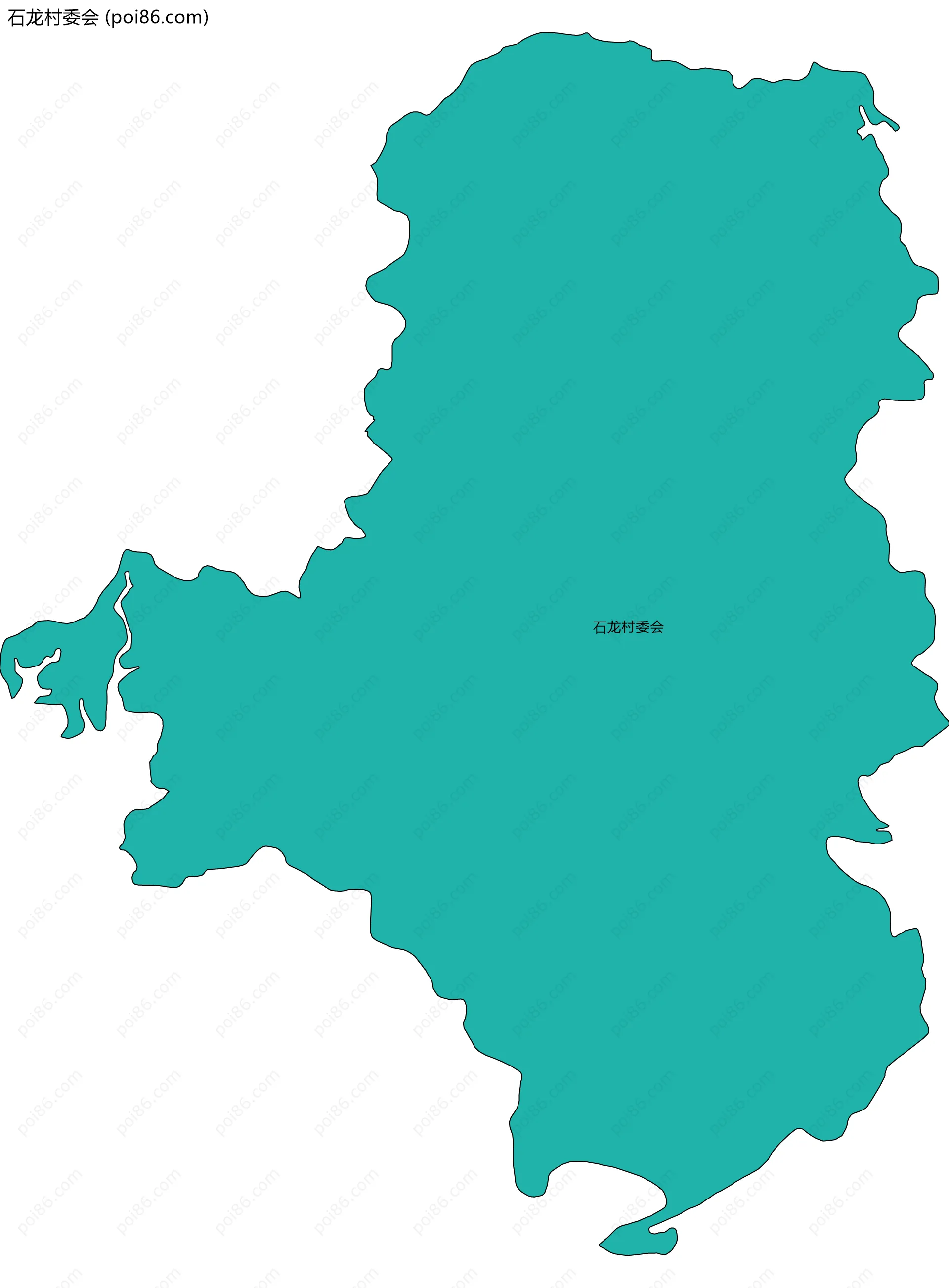 石龙村委会边界地图