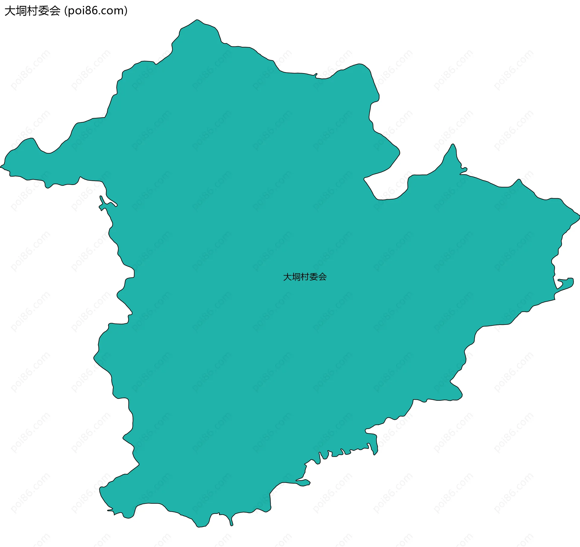 大垌村委会边界地图