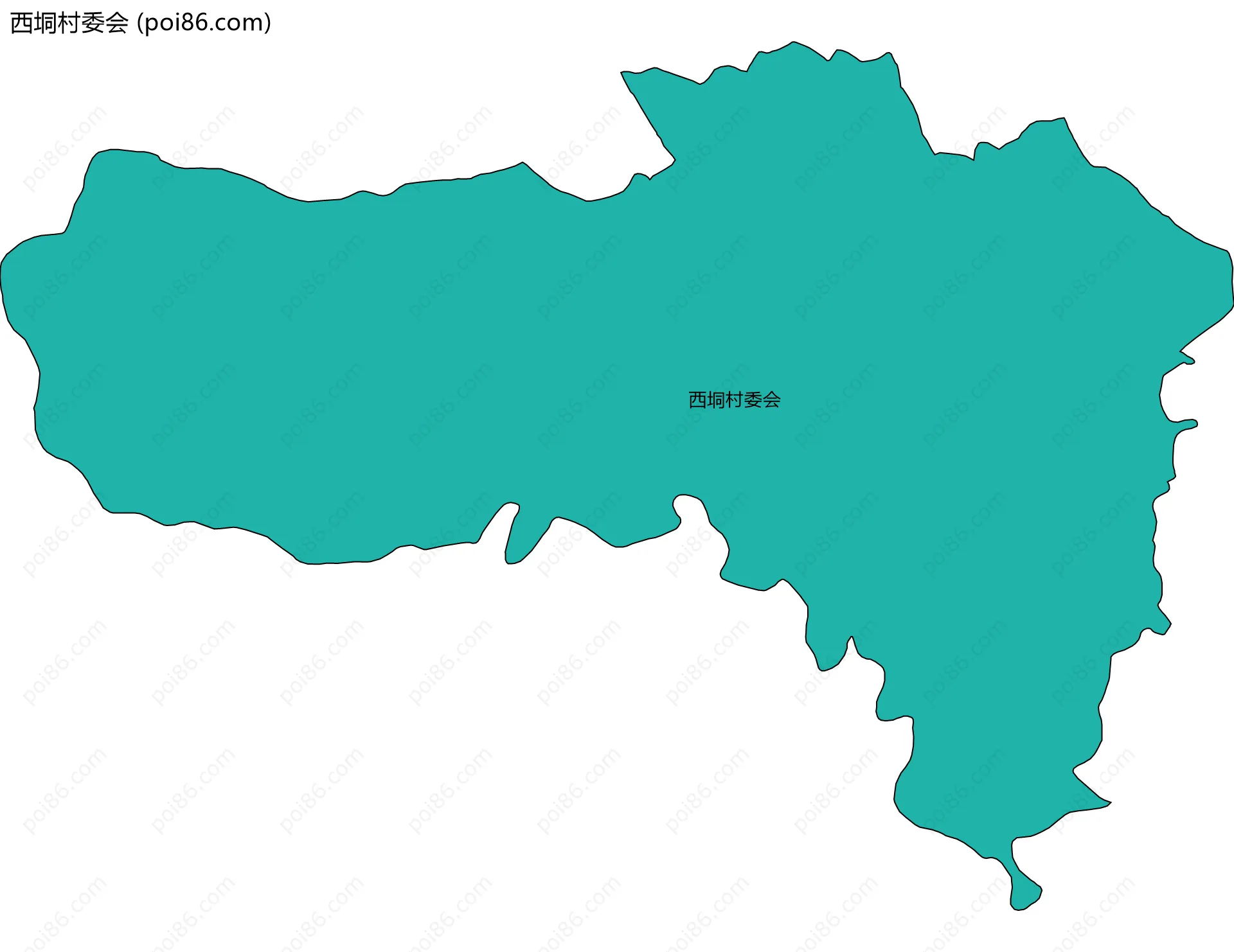 西垌村委会边界地图