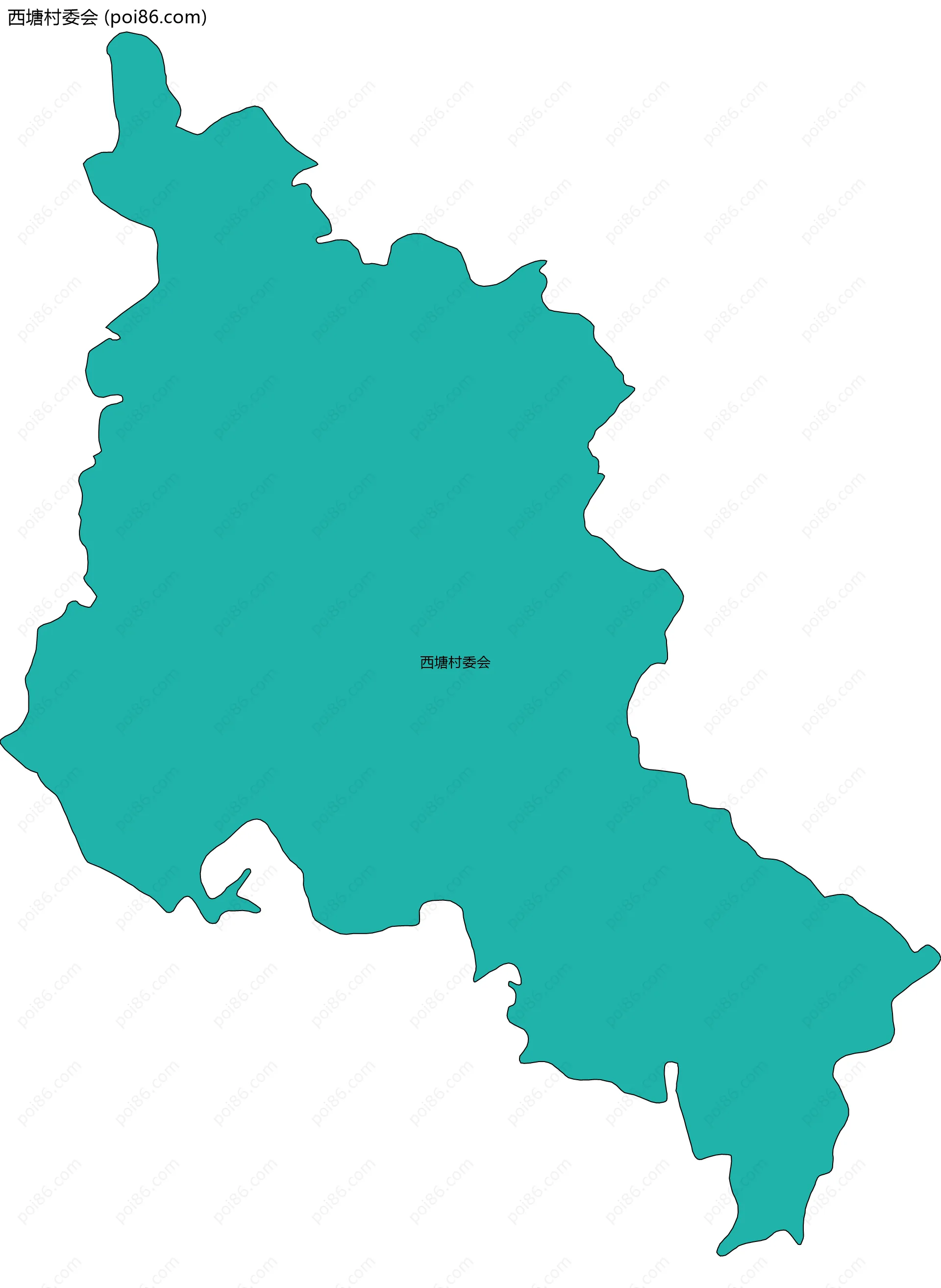 西塘村委会边界地图