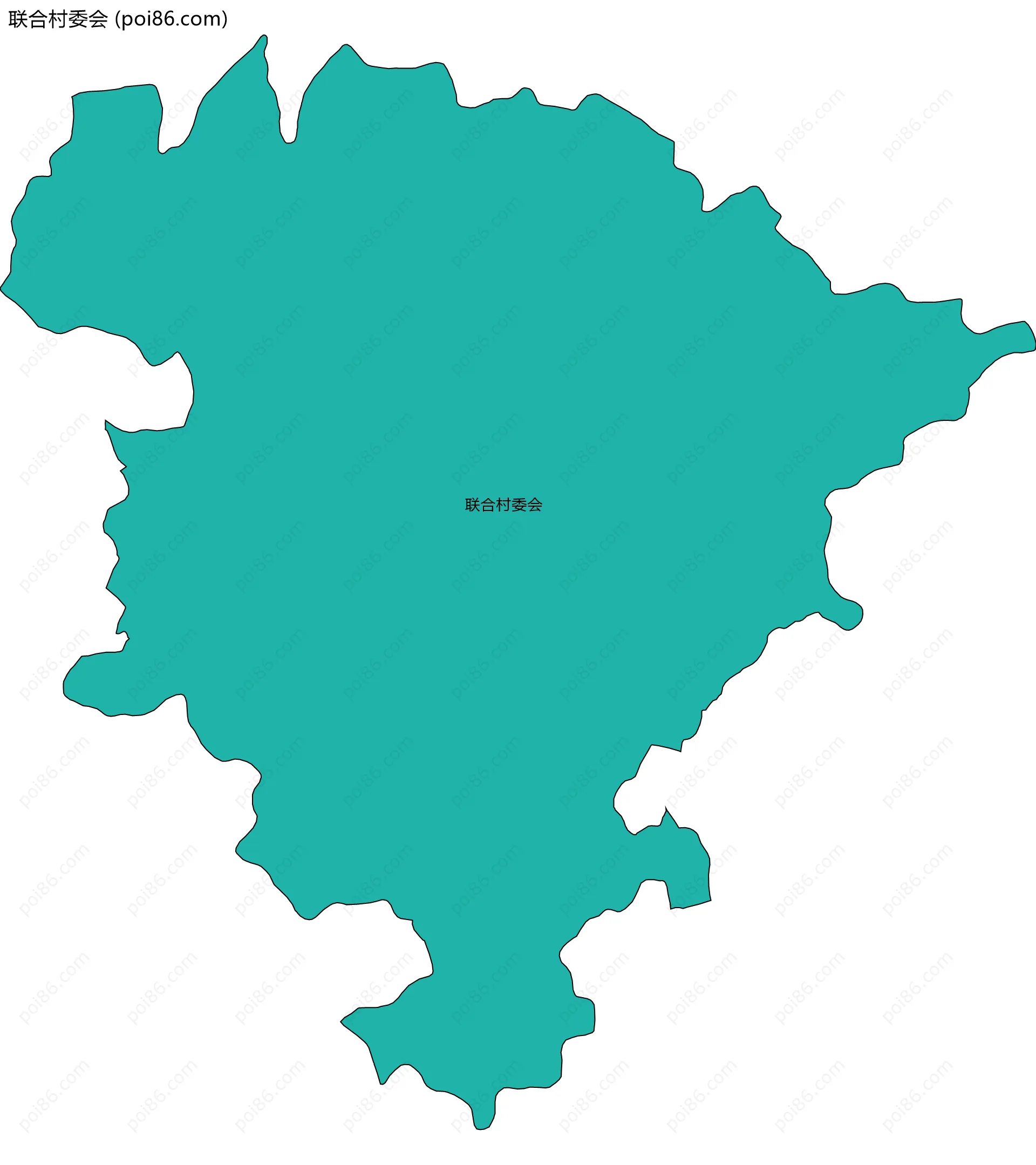 联合村委会边界地图