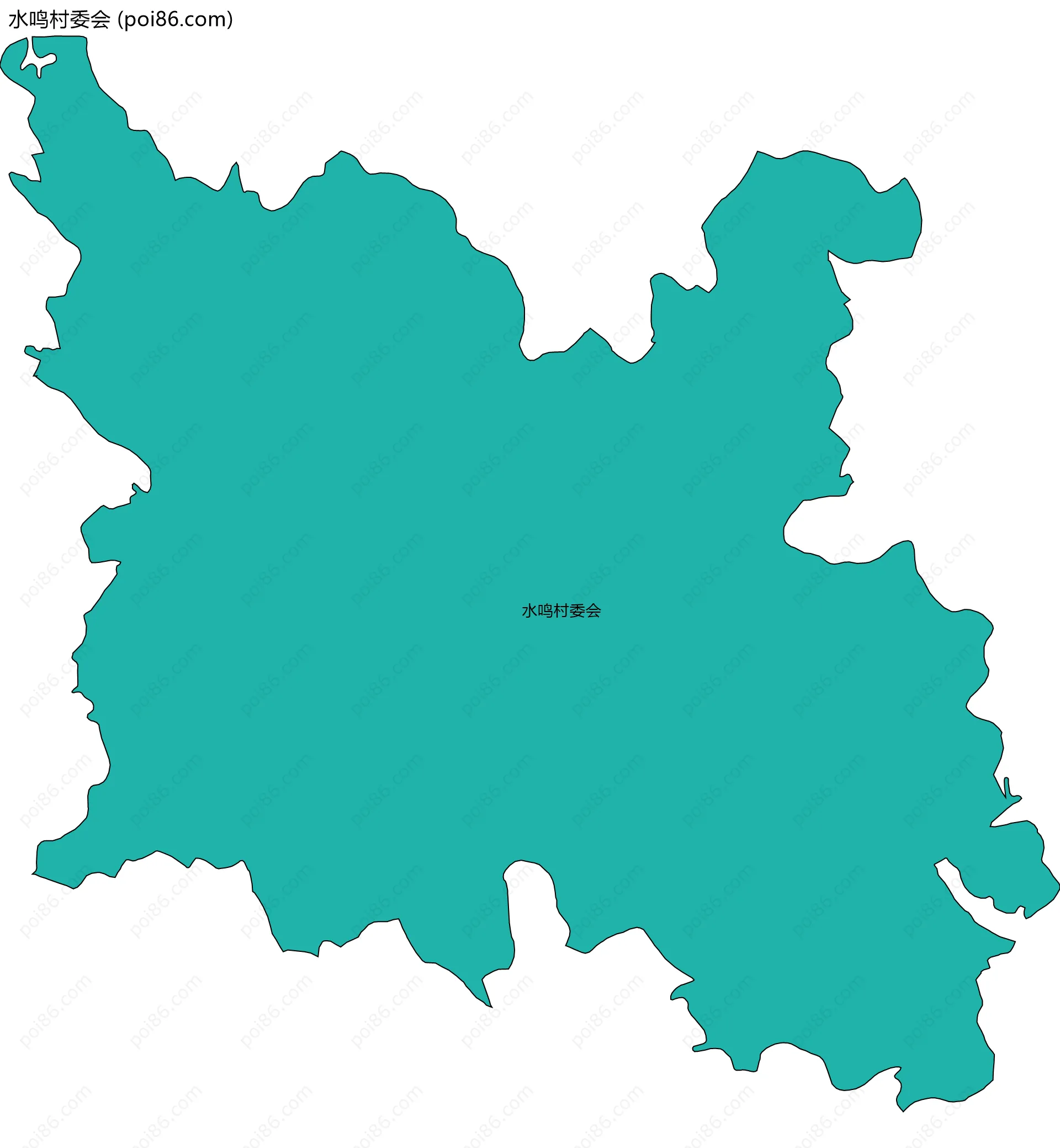 水鸣村委会边界地图