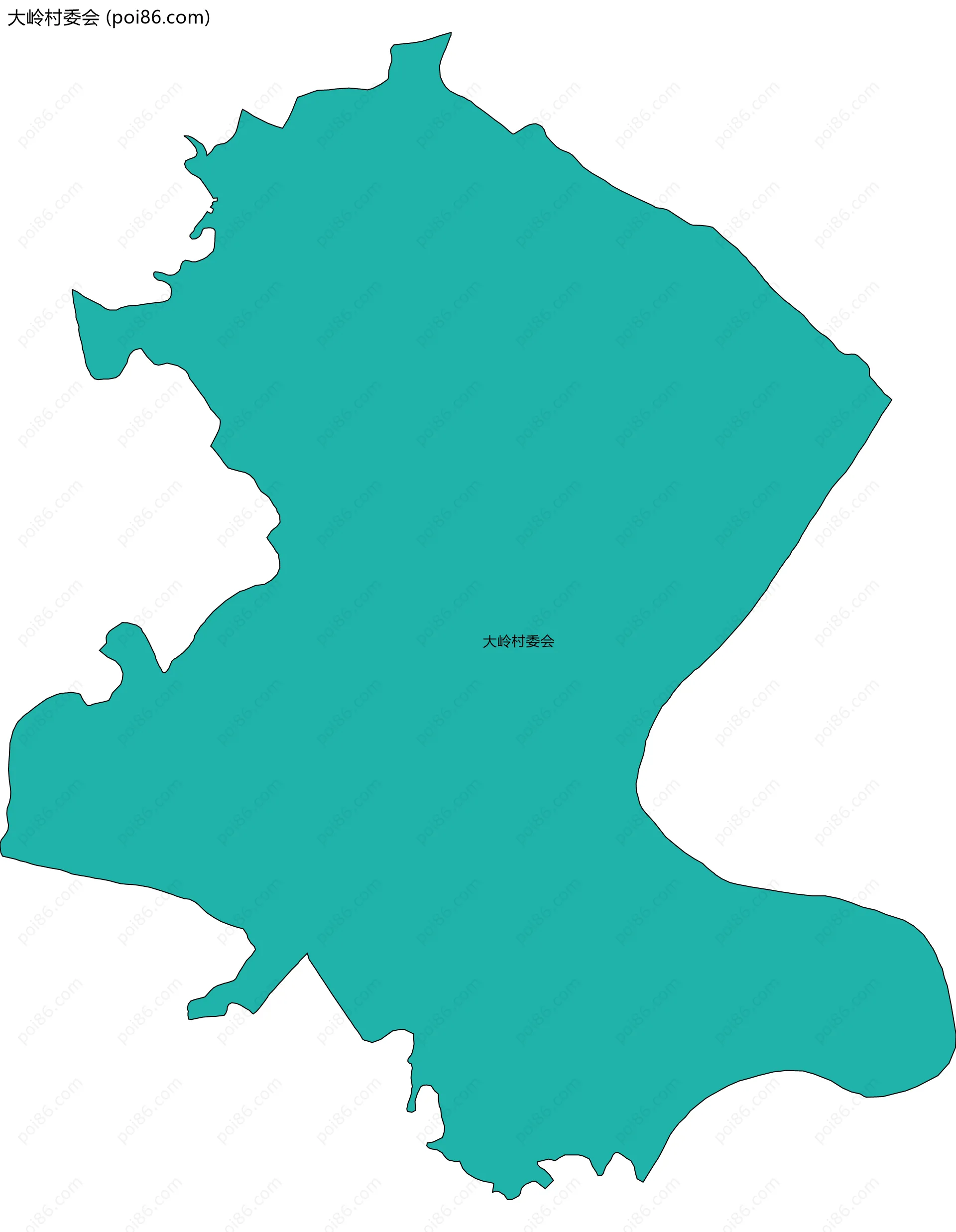 大岭村委会边界地图