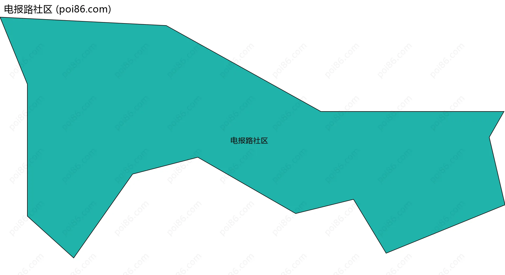 电报路社区边界地图