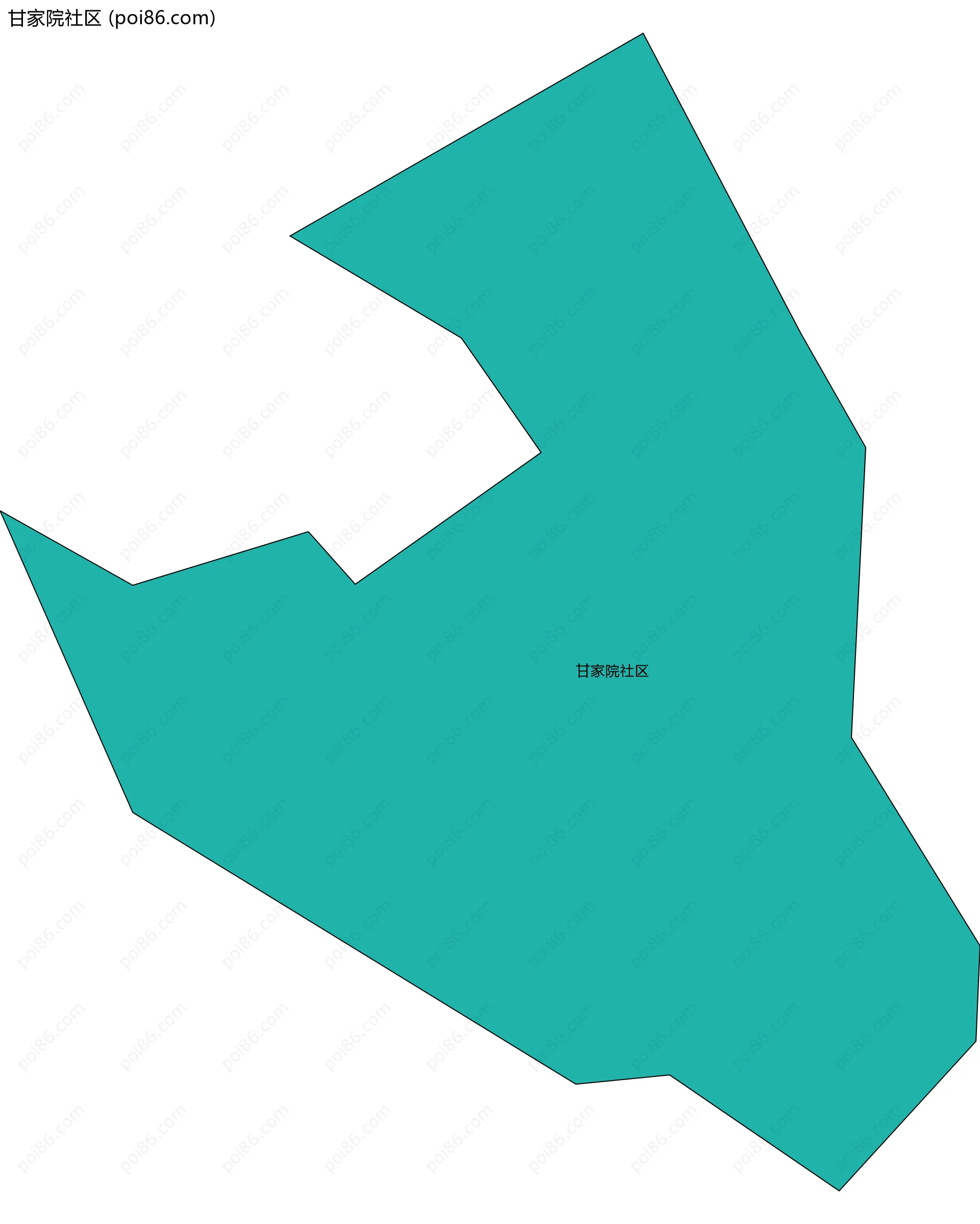 甘家院社区边界地图