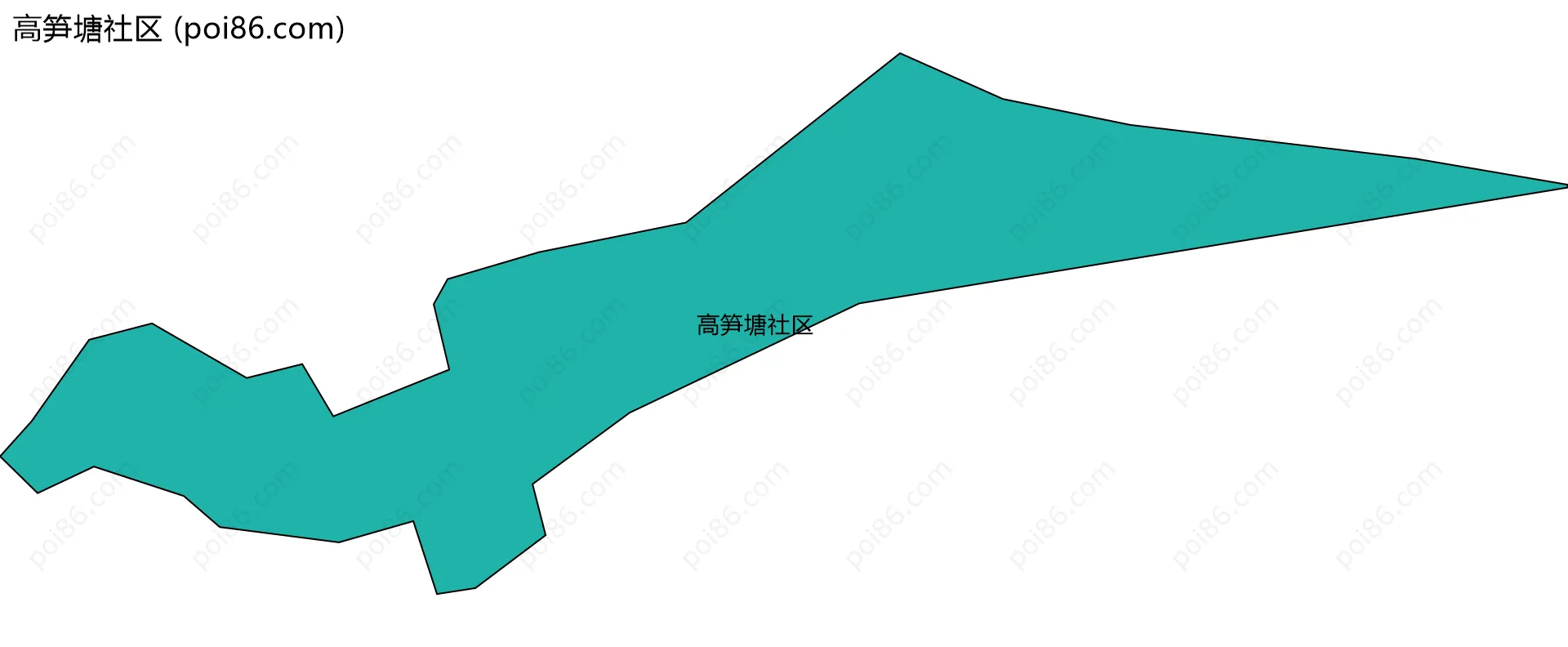 高笋塘社区边界地图