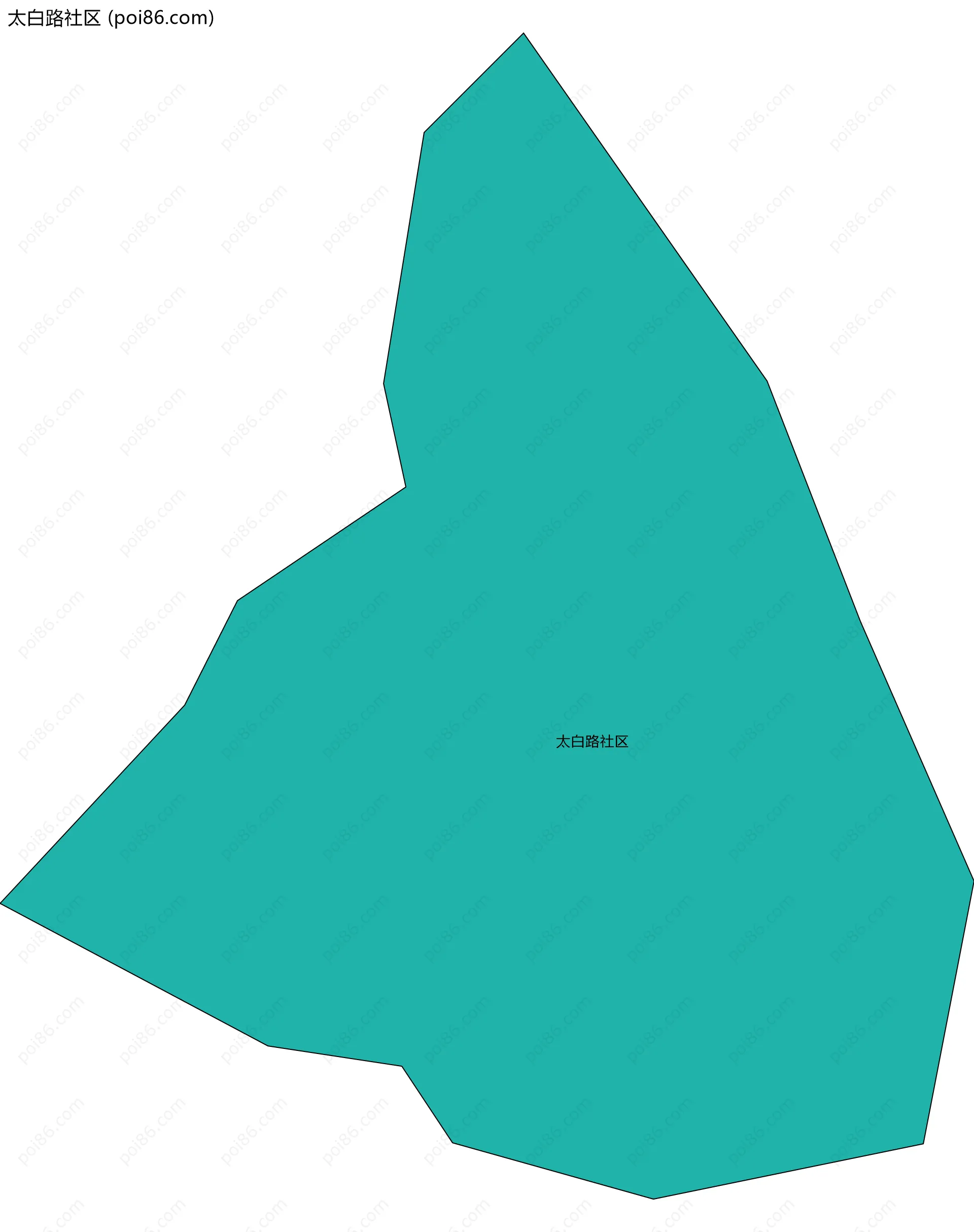 太白路社区边界地图