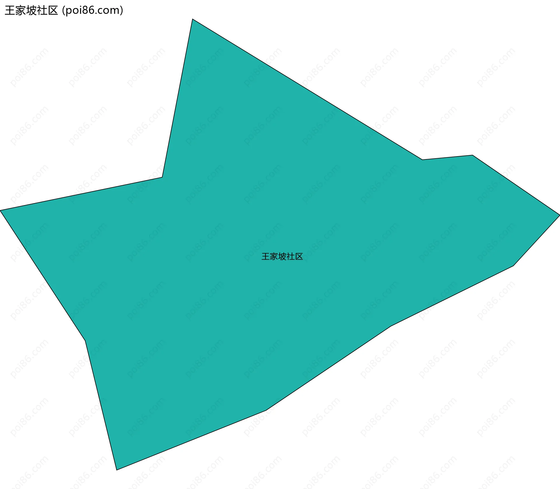 王家坡社区边界地图
