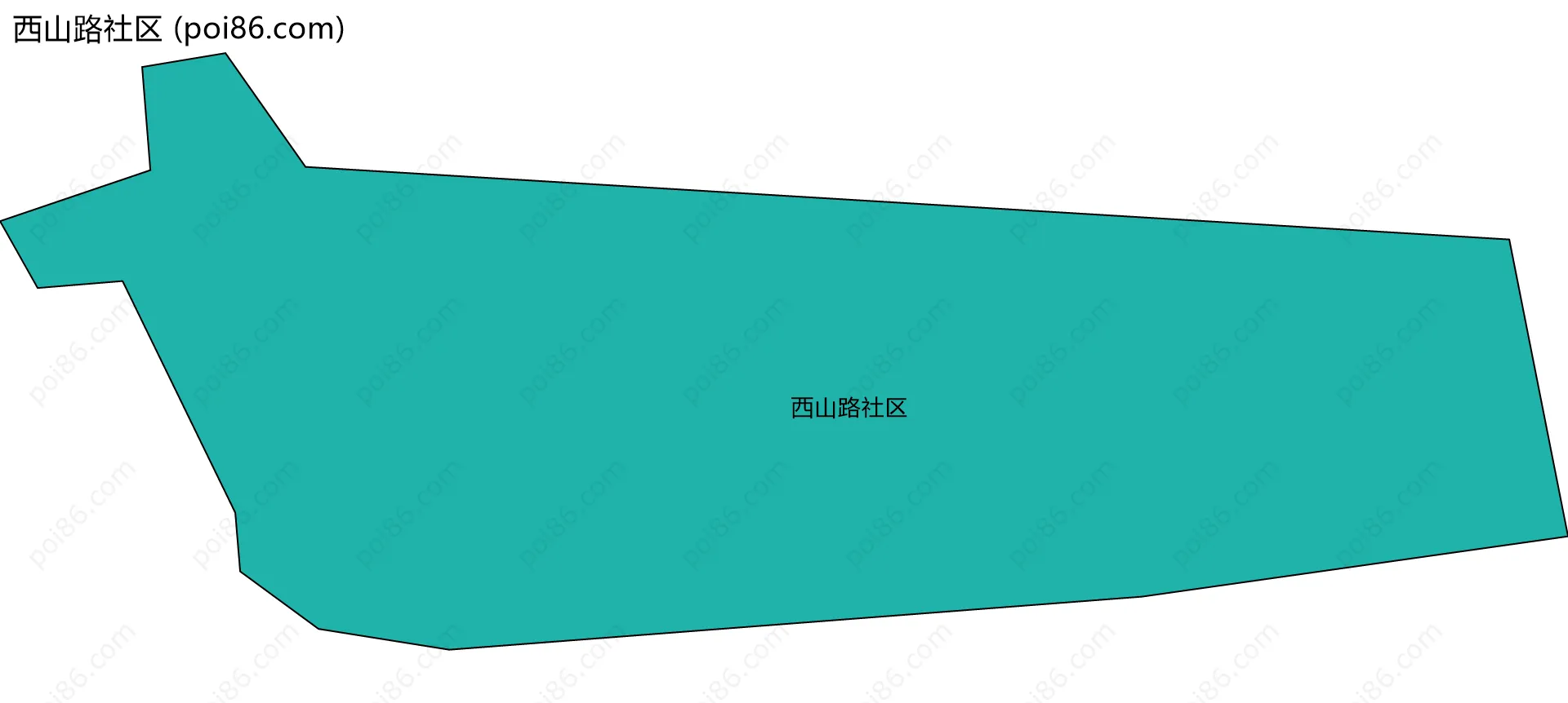 西山路社区边界地图