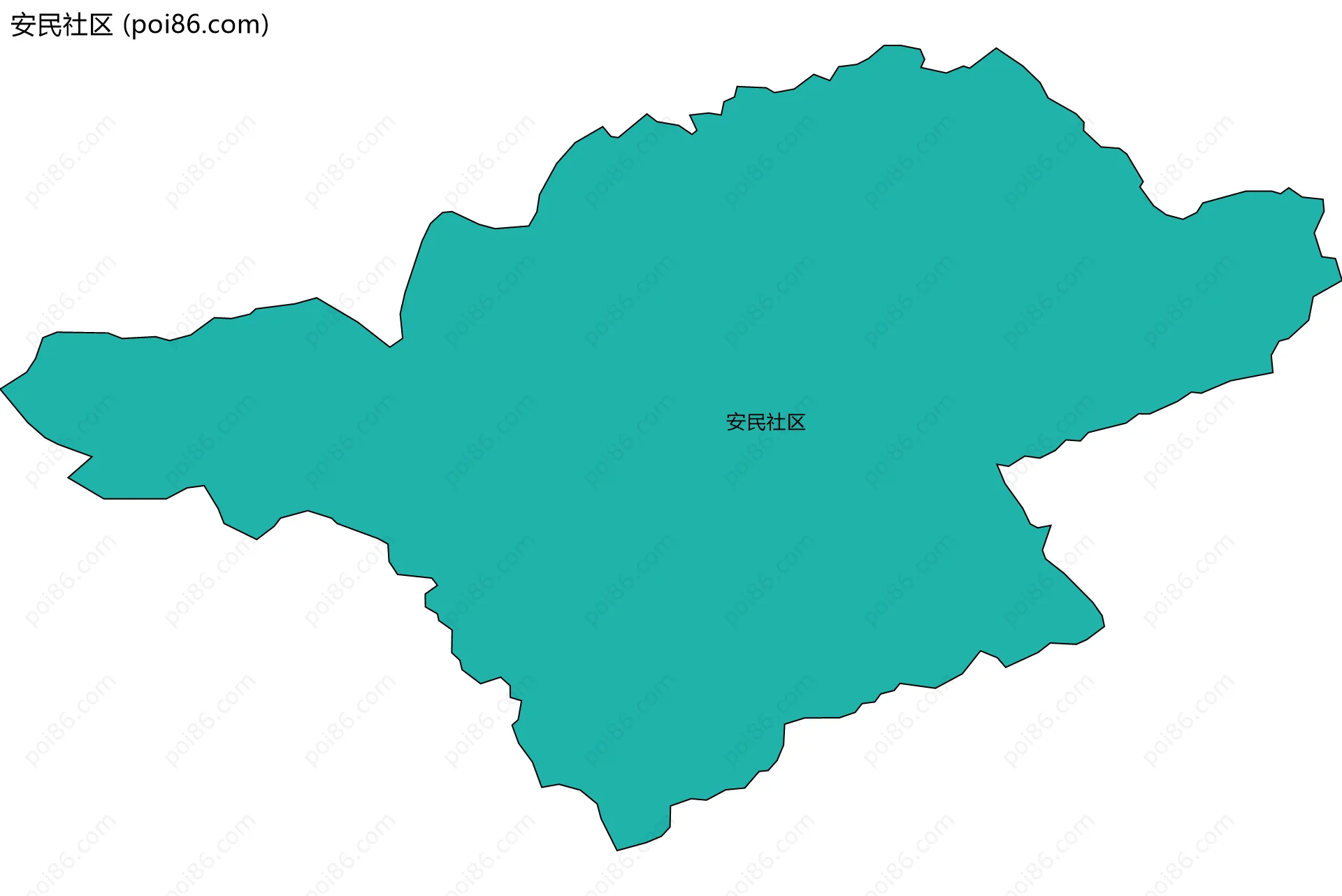 安民社区边界地图