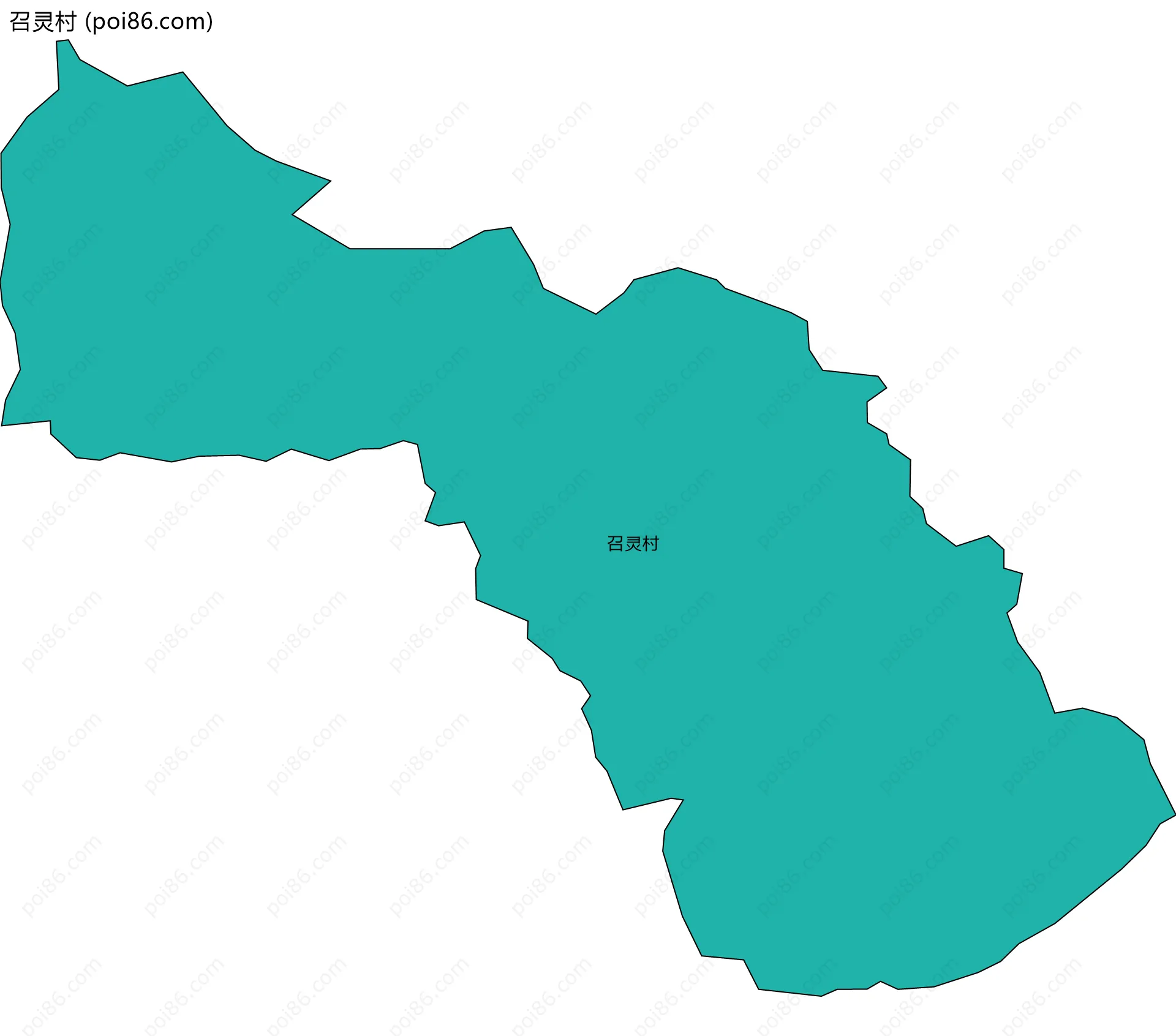 召灵村边界地图