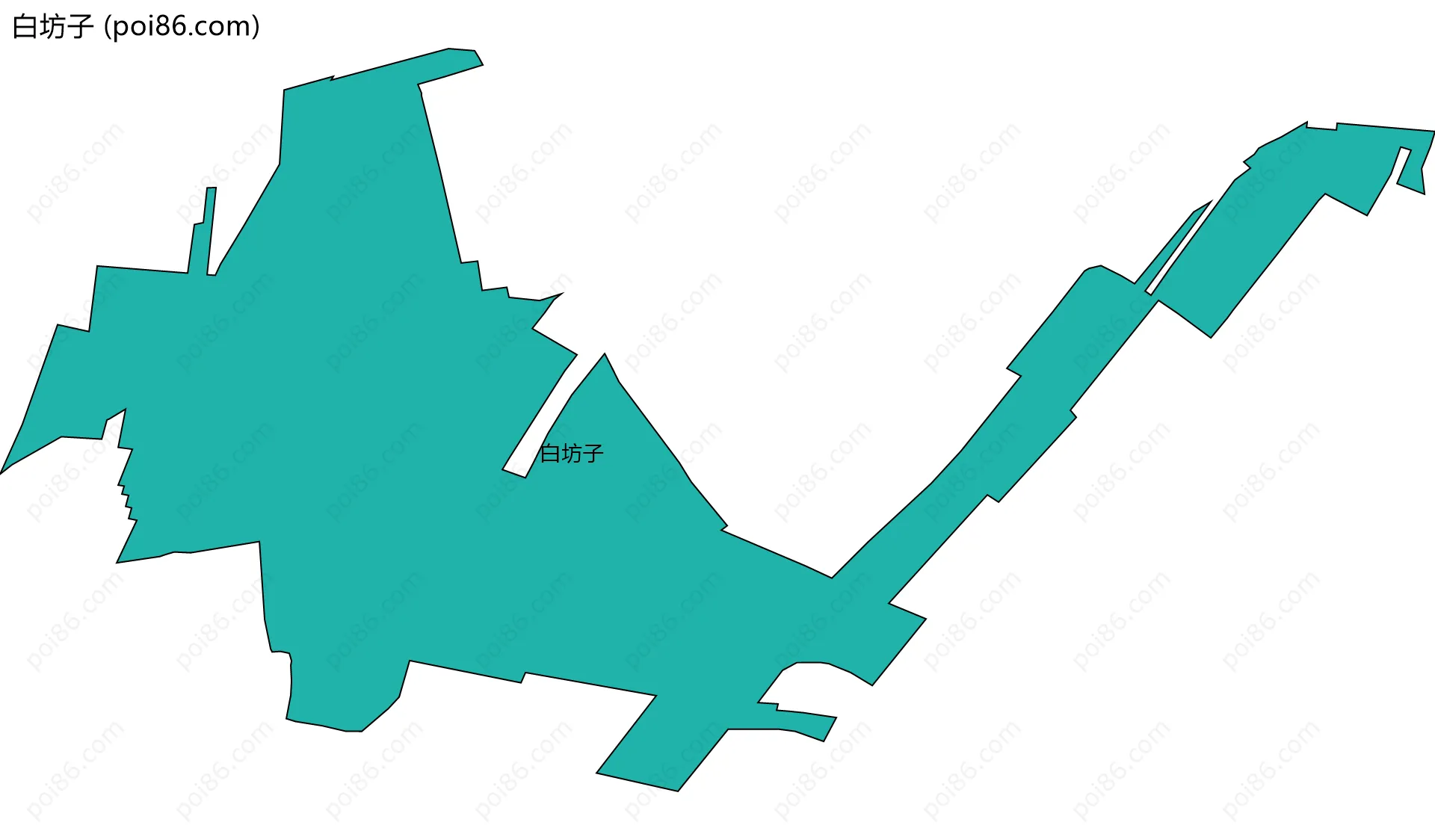 白坊子边界地图