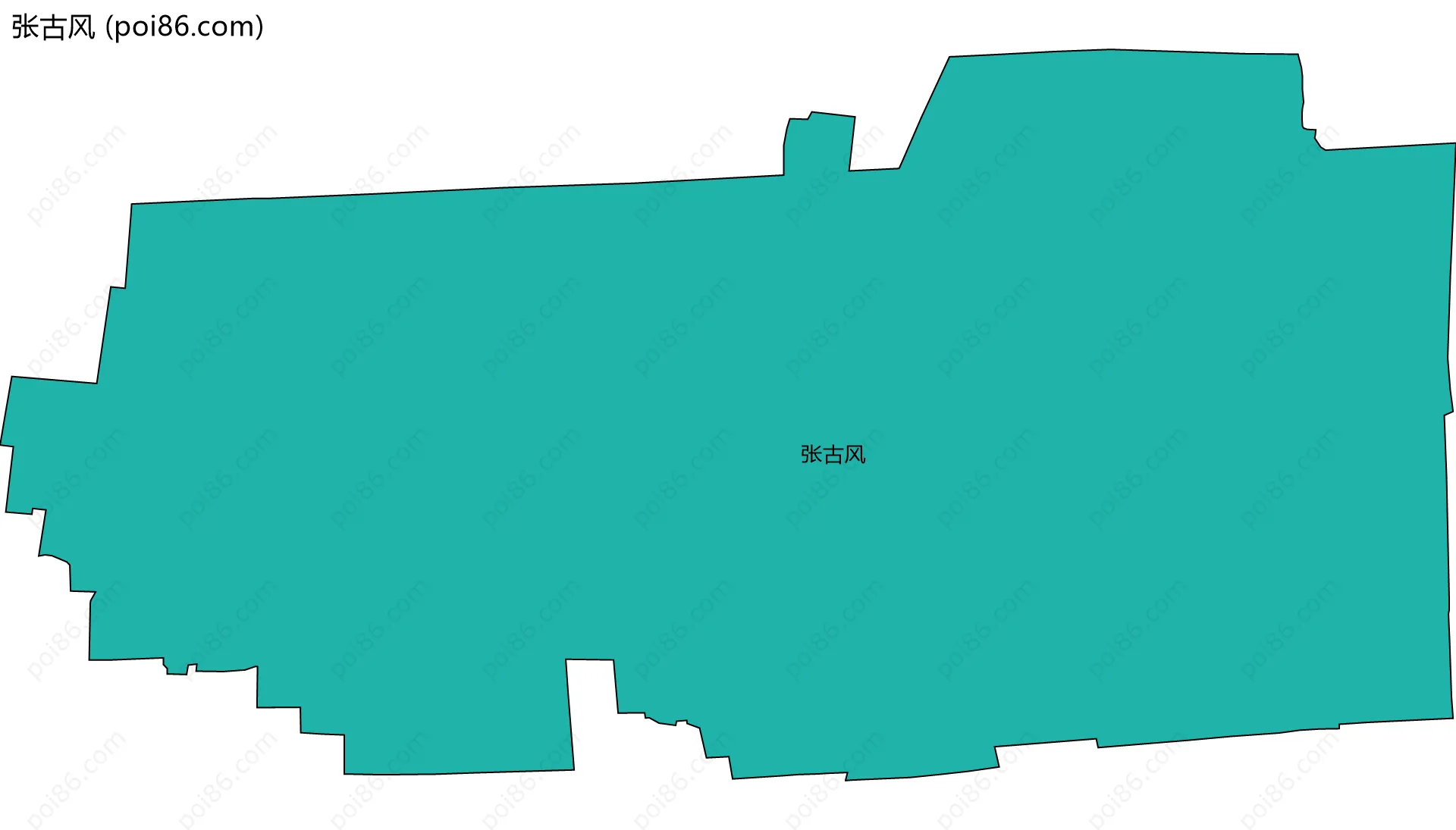 张古风边界地图
