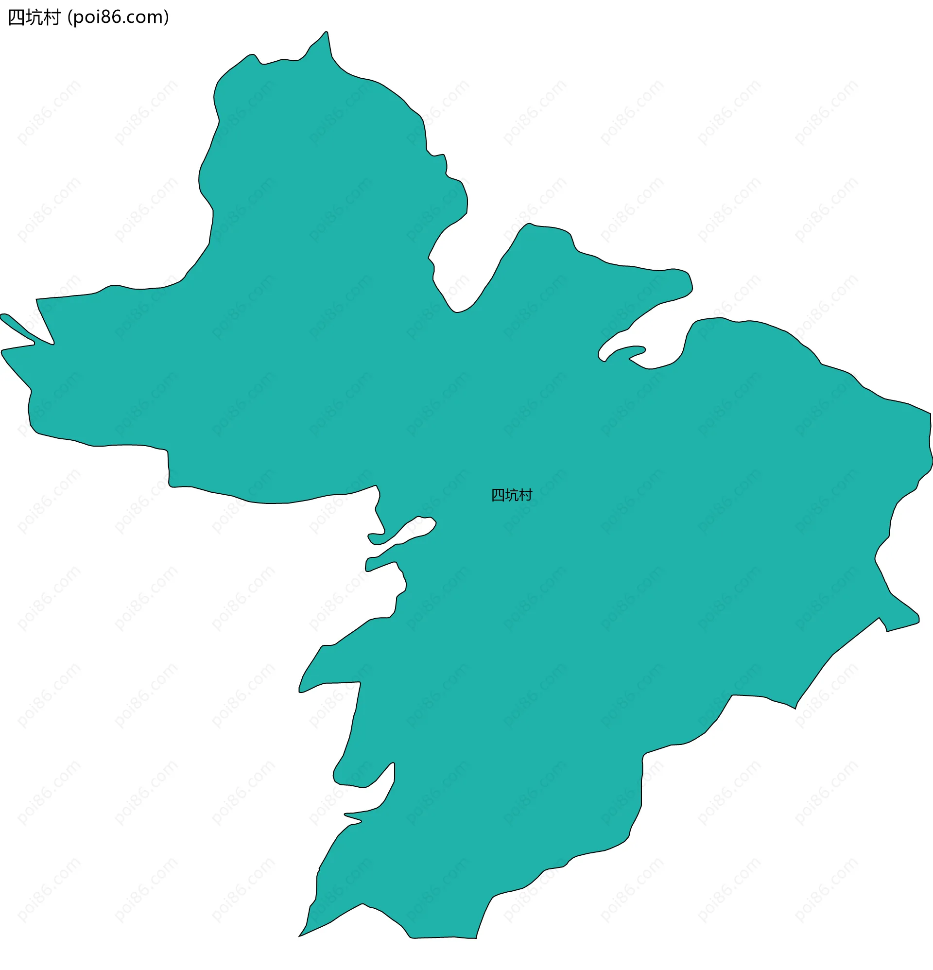 四坑村边界地图