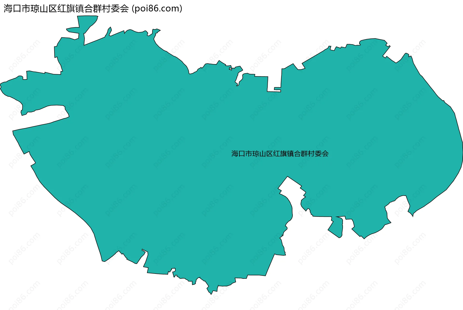 海口市琼山区红旗镇合群村委会边界地图