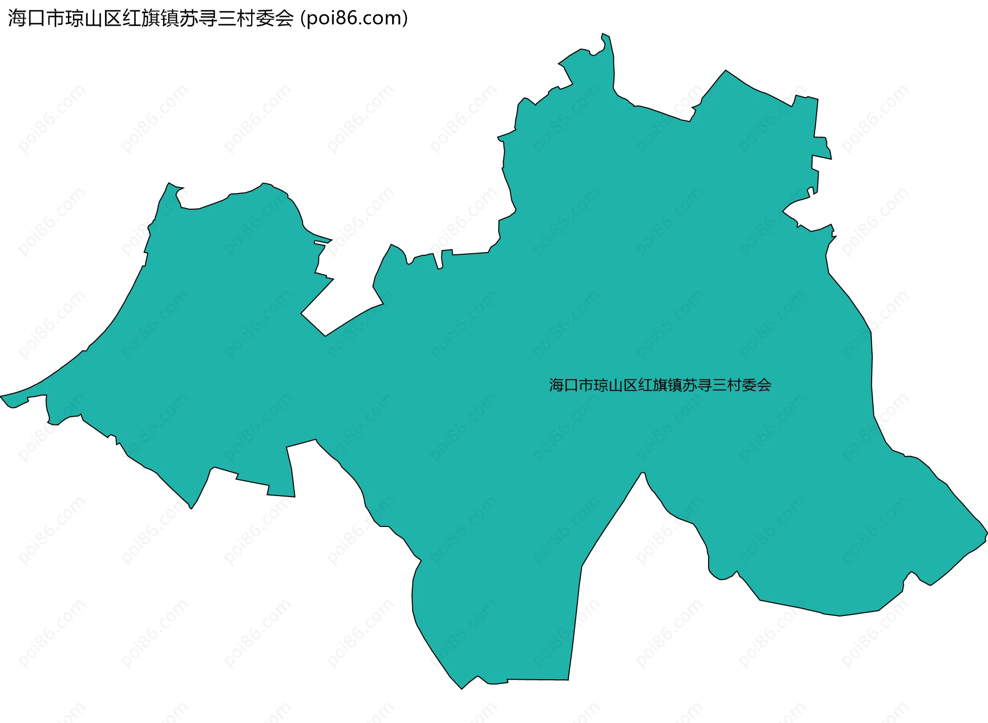 海口市琼山区红旗镇苏寻三村委会边界地图