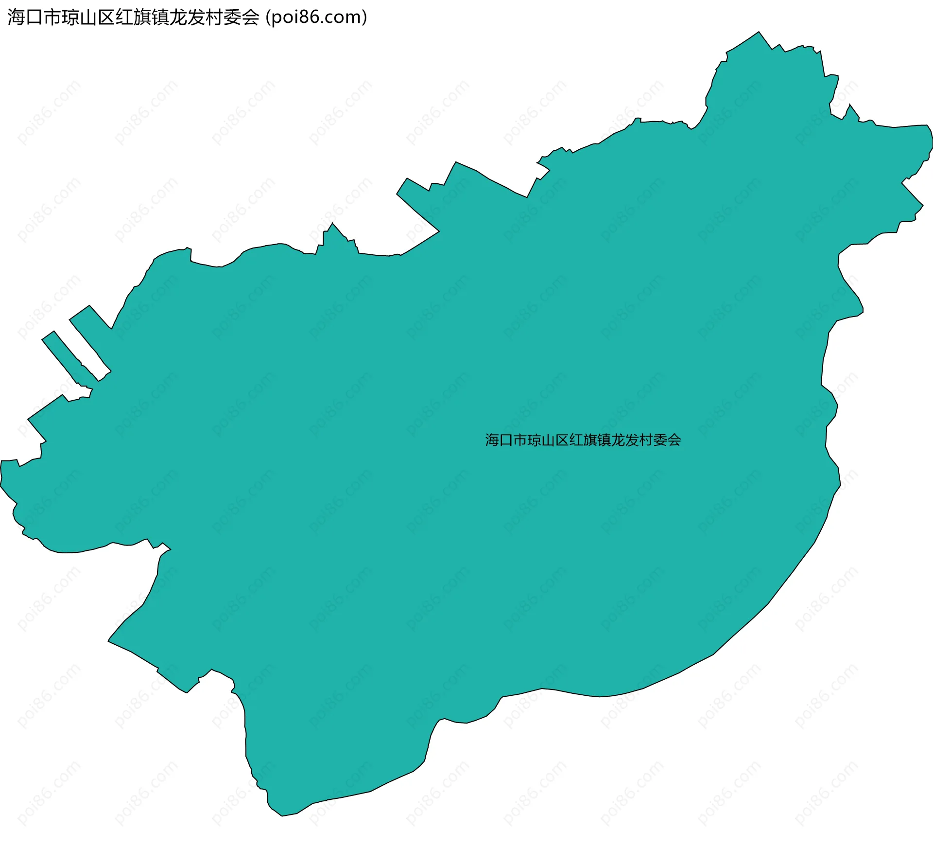 海口市琼山区红旗镇龙发村委会边界地图