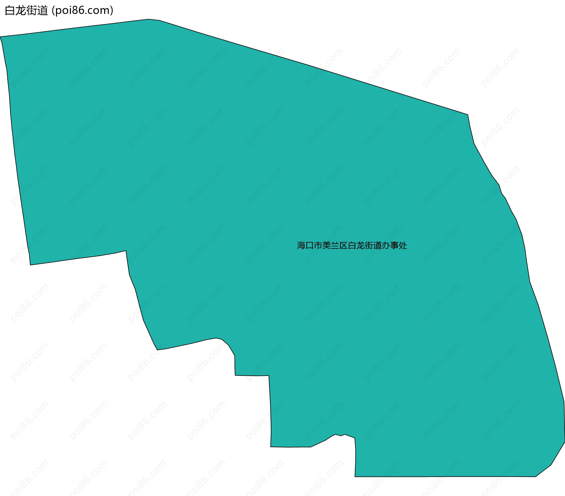 白龙街道边界地图(五级行政区划)