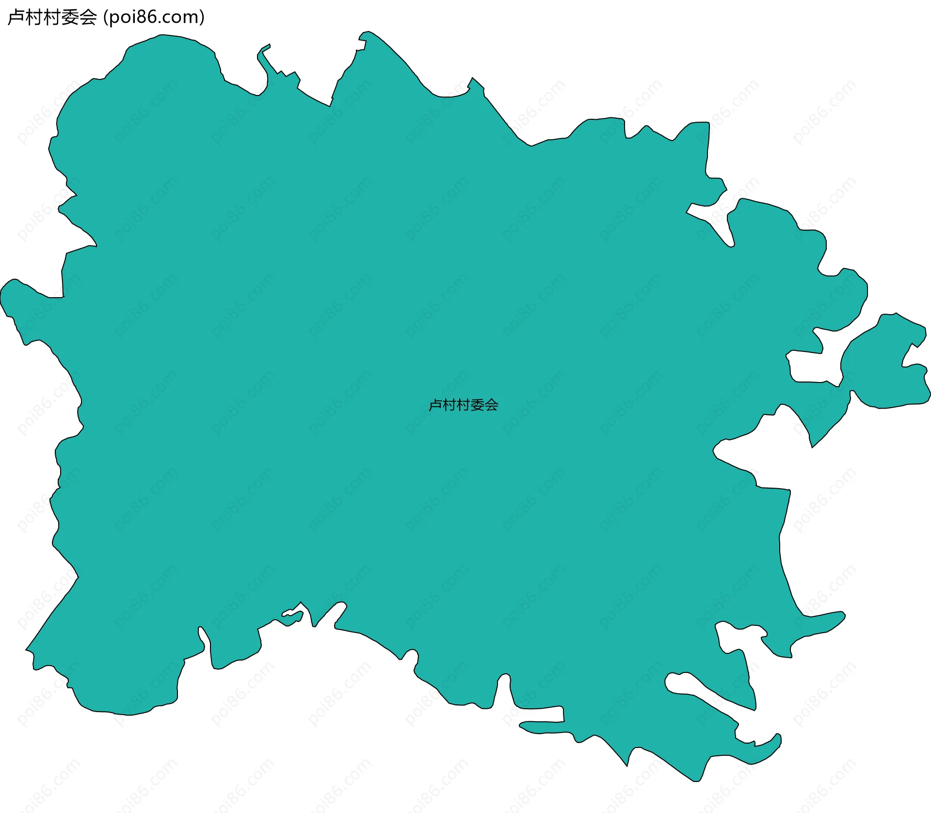 卢村村委会边界地图