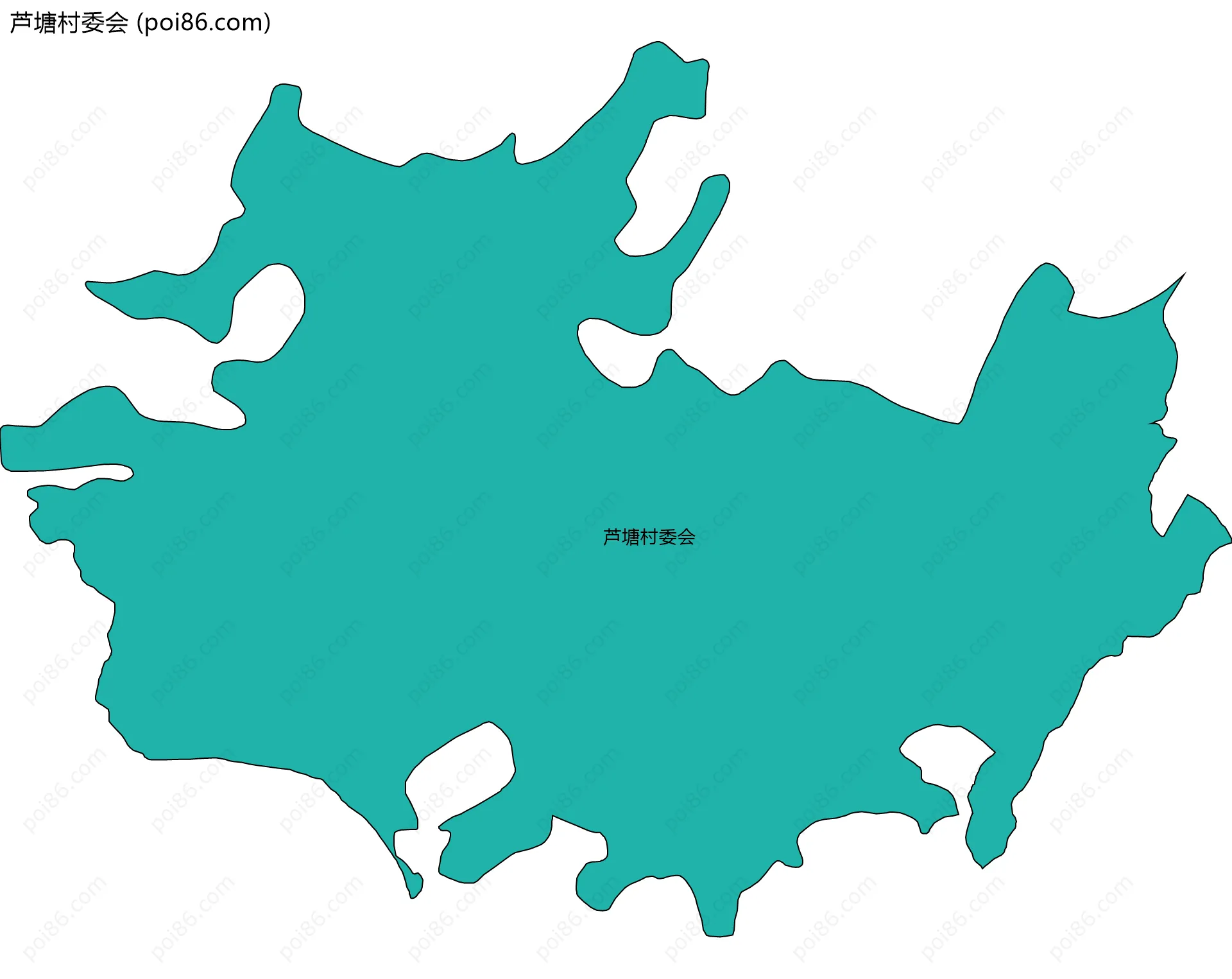 芦塘村委会边界地图