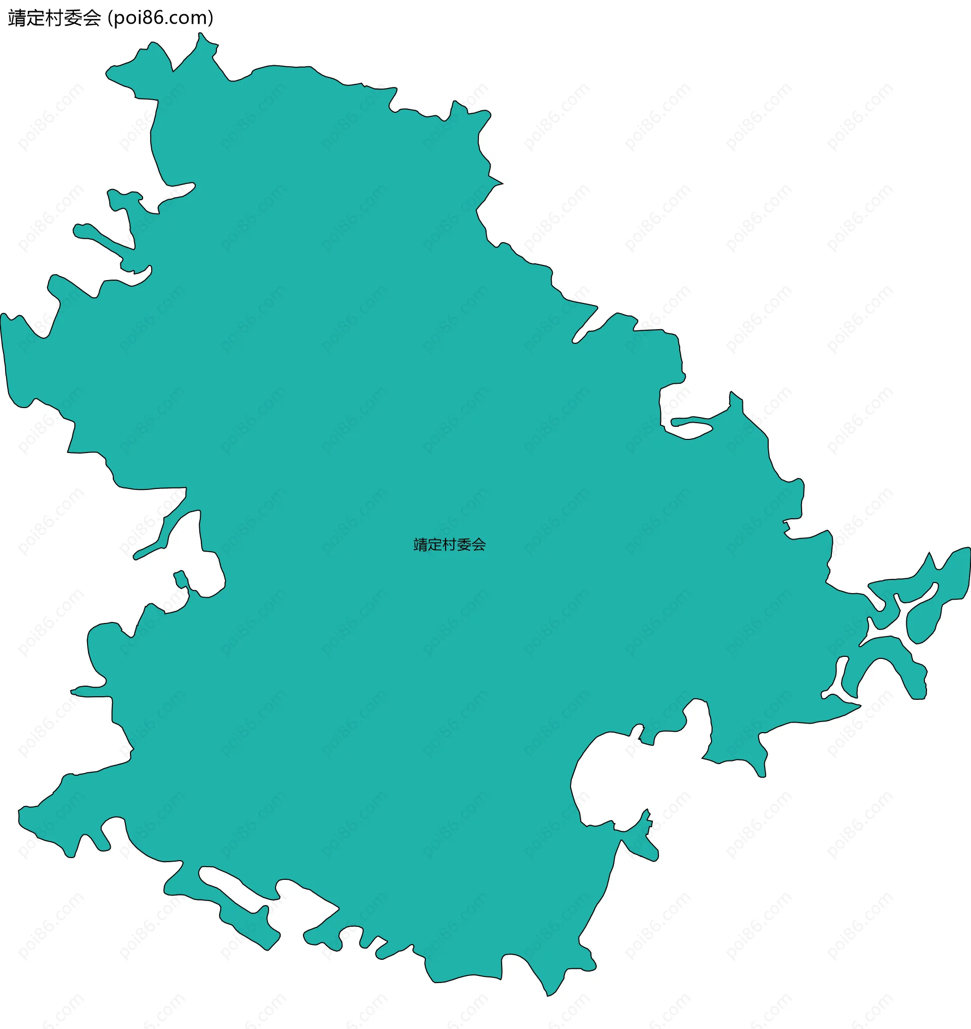 靖定村委会边界地图