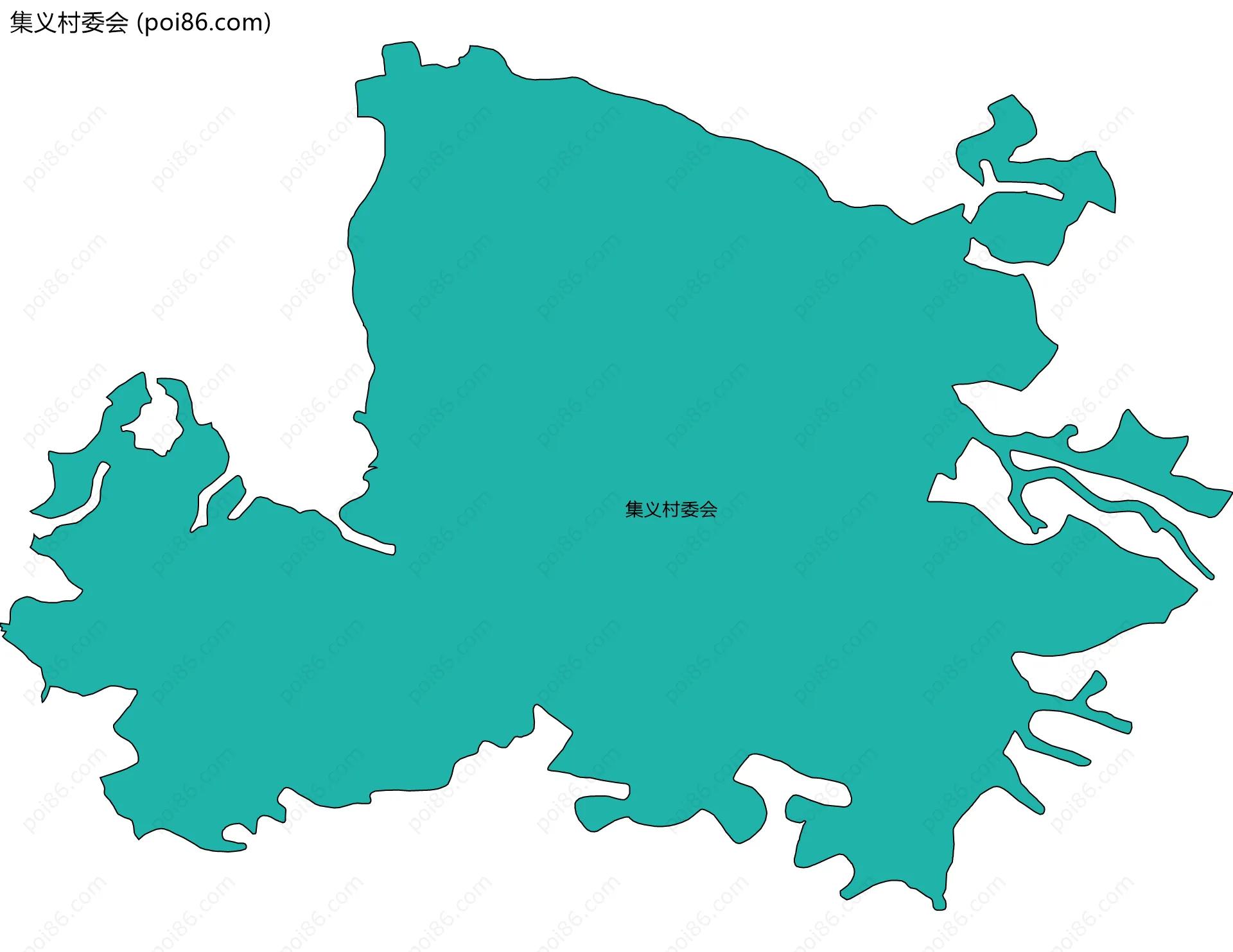 集义村委会边界地图