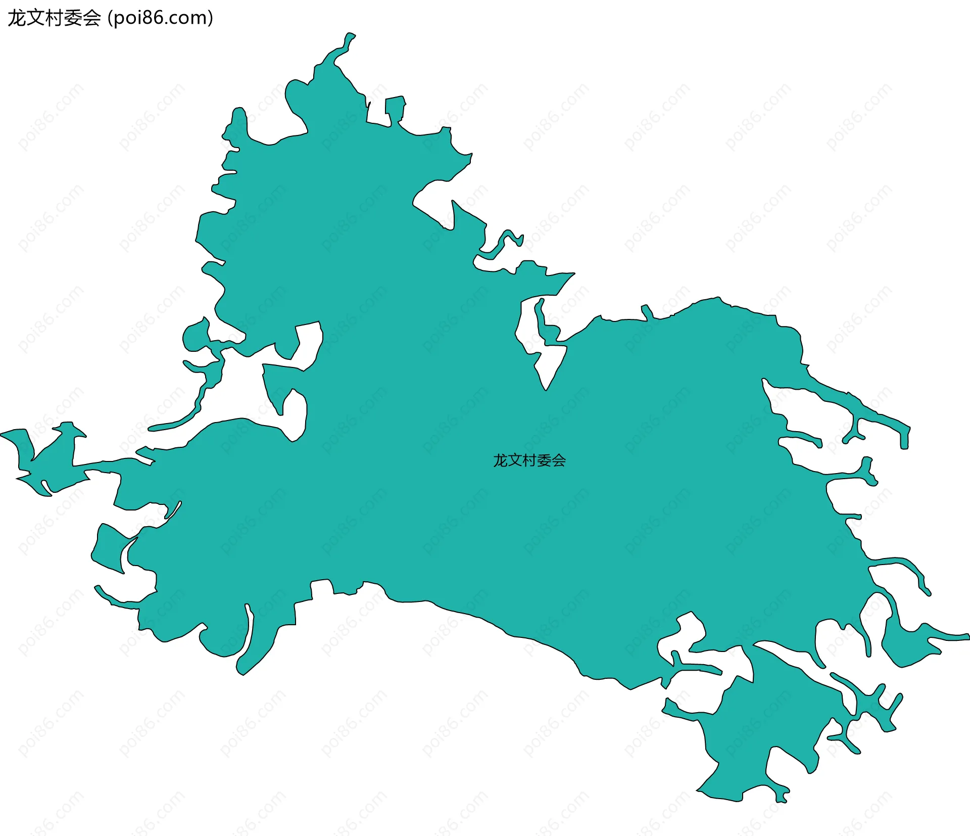 龙文村委会边界地图