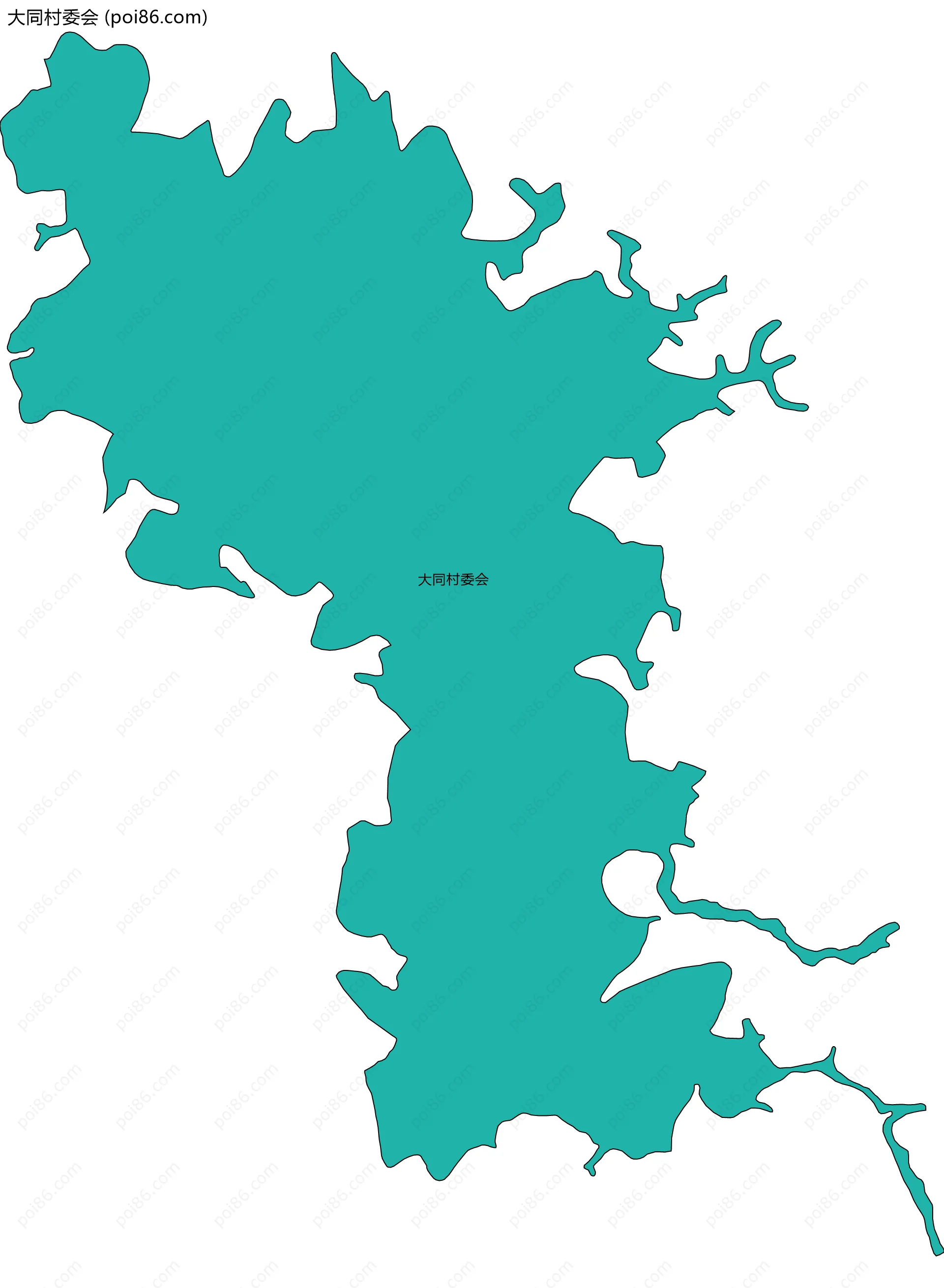 大同村委会边界地图