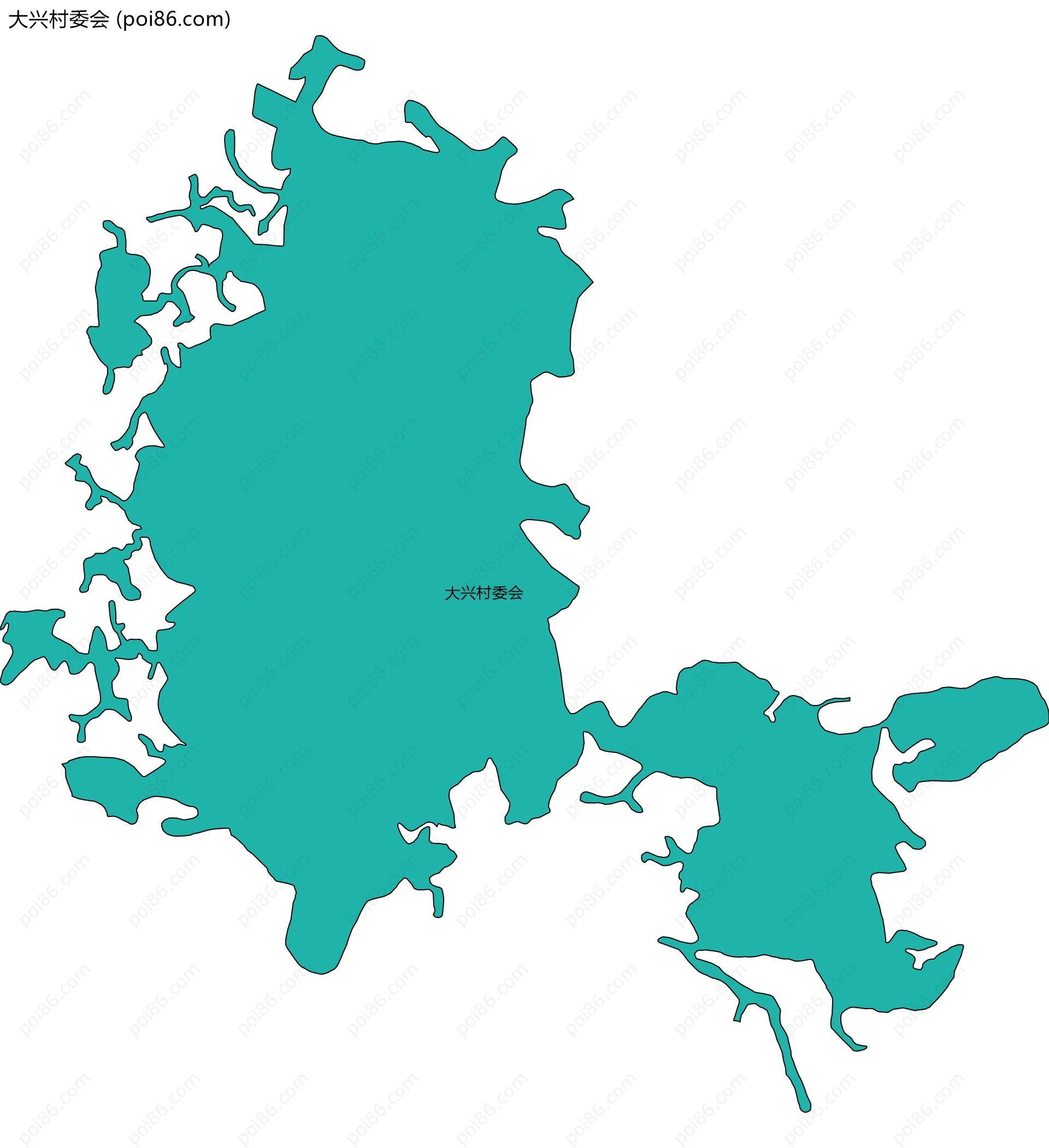 大兴村委会边界地图