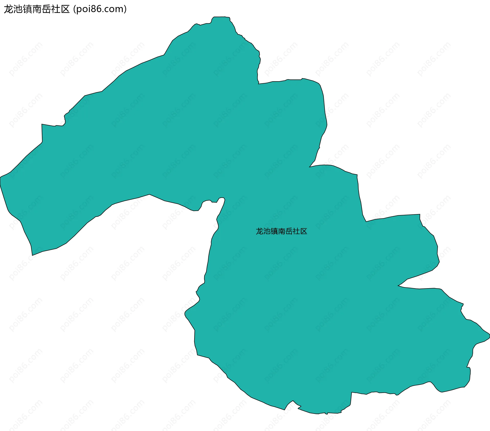 龙池镇南岳社区边界地图