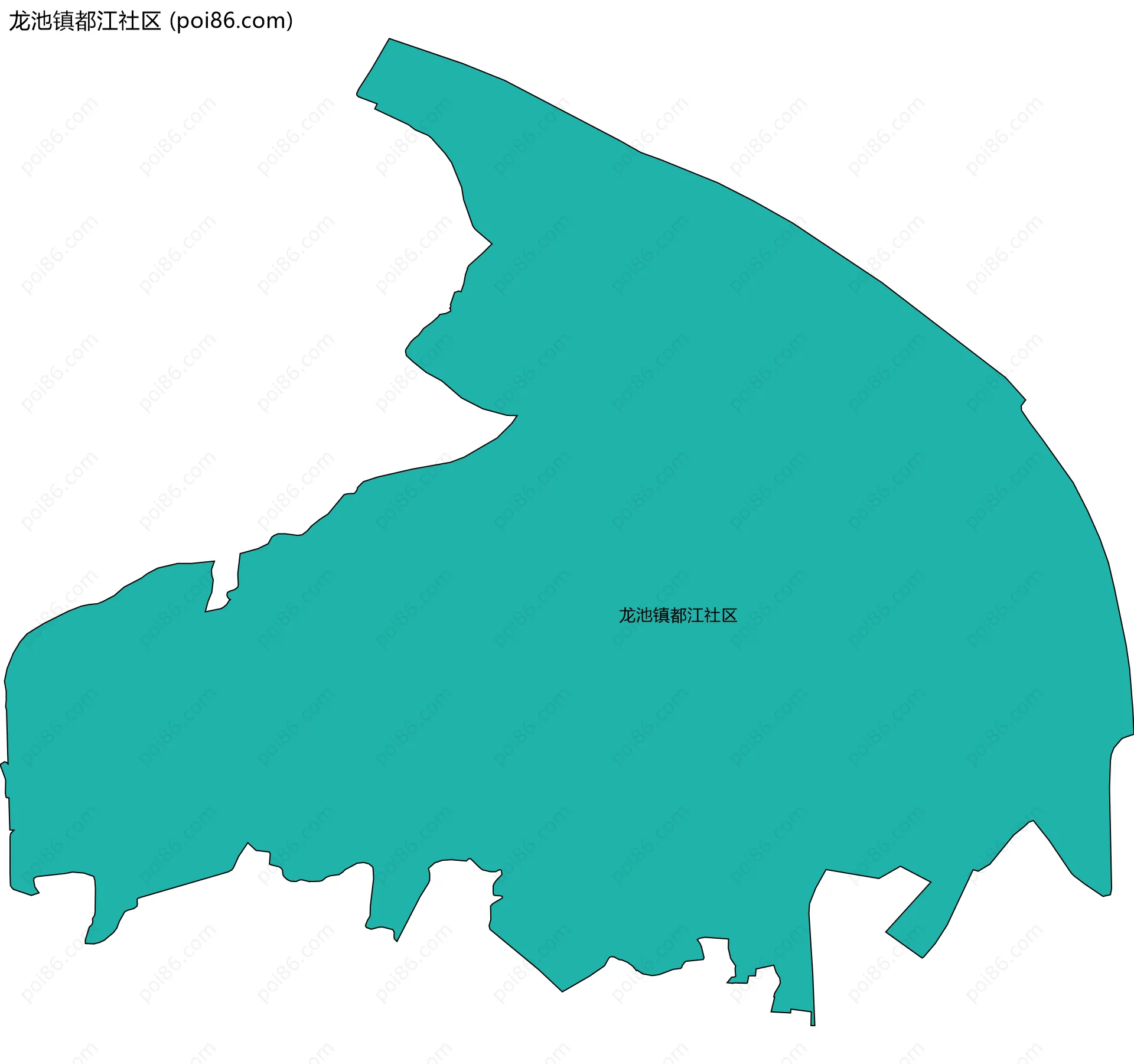 龙池镇都江社区边界地图
