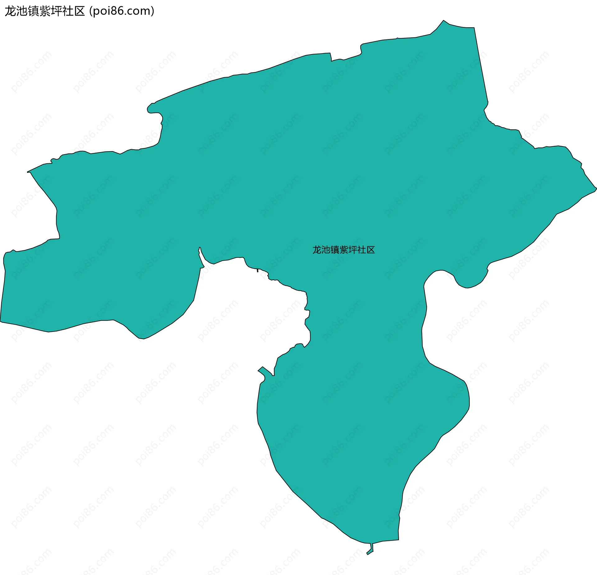 龙池镇紫坪社区边界地图