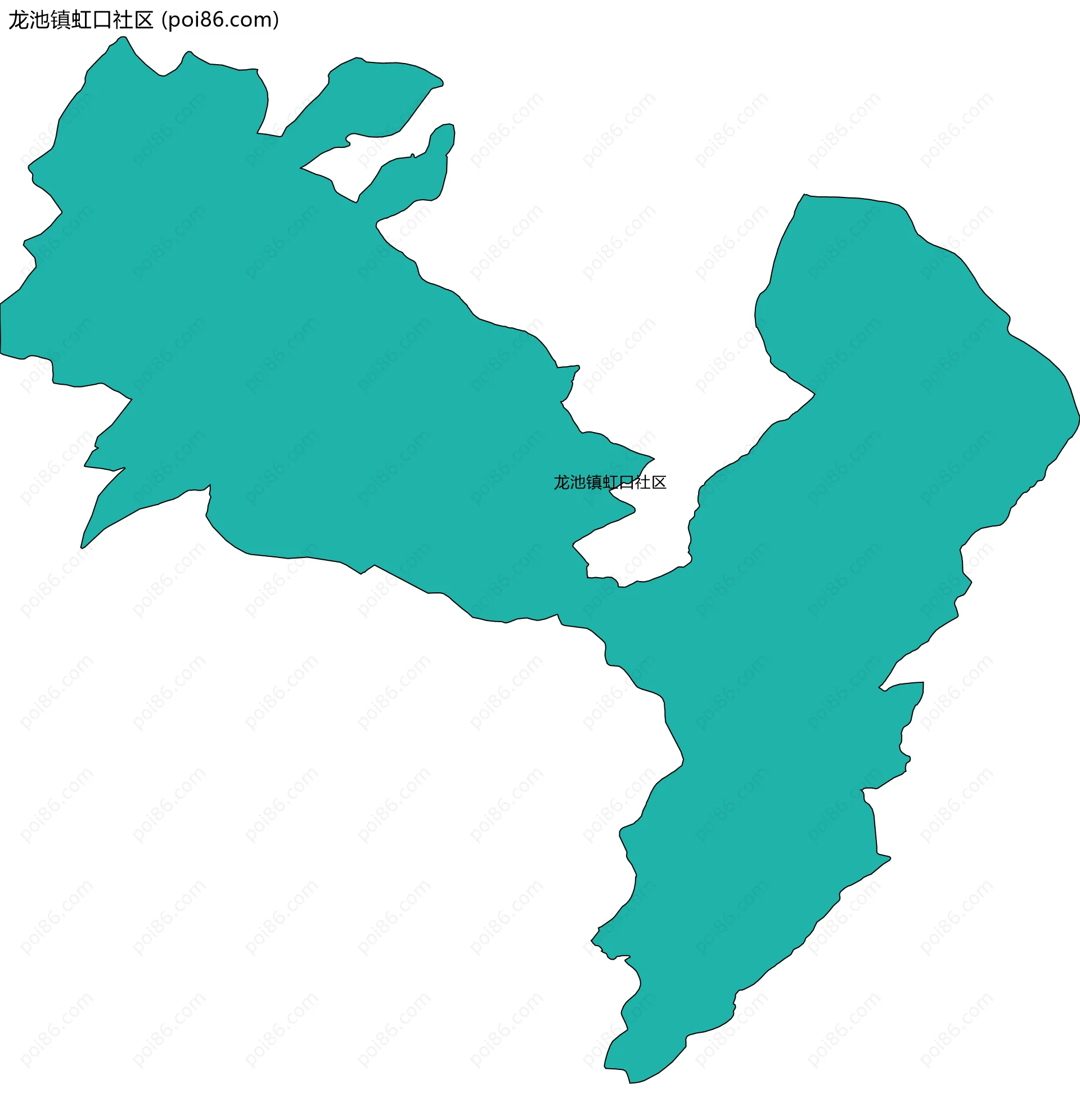 龙池镇虹口社区边界地图