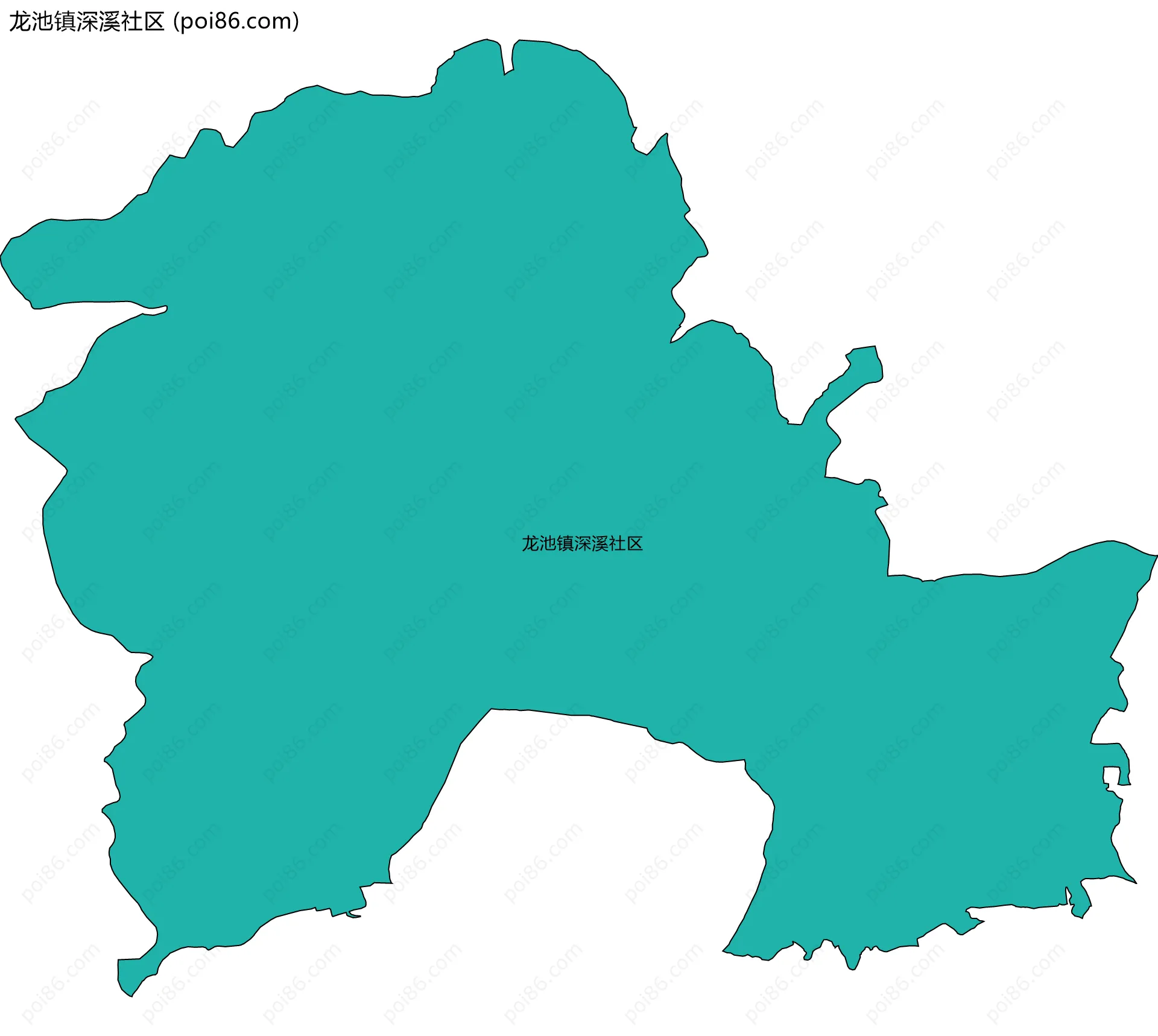 龙池镇深溪社区边界地图