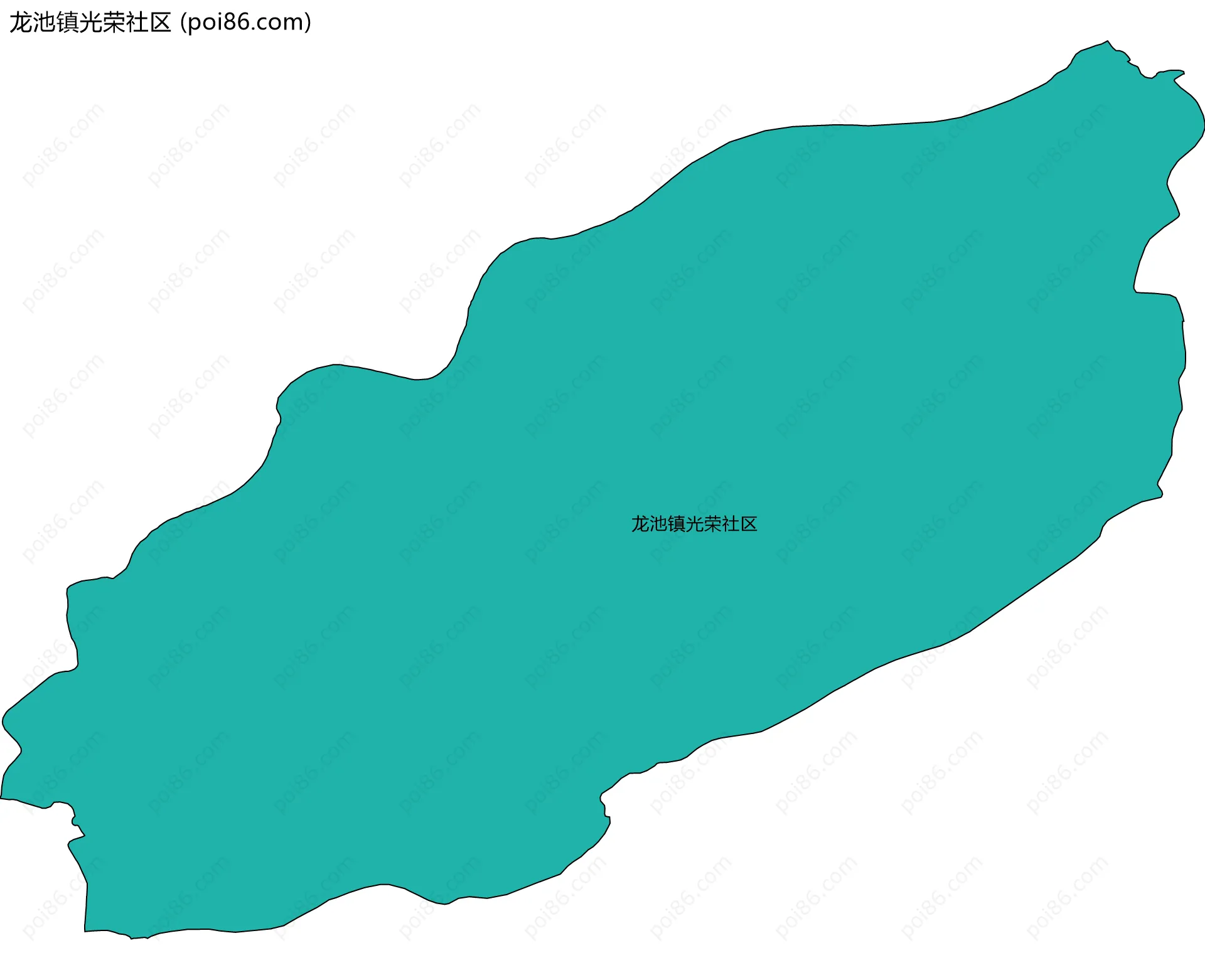 龙池镇光荣社区边界地图