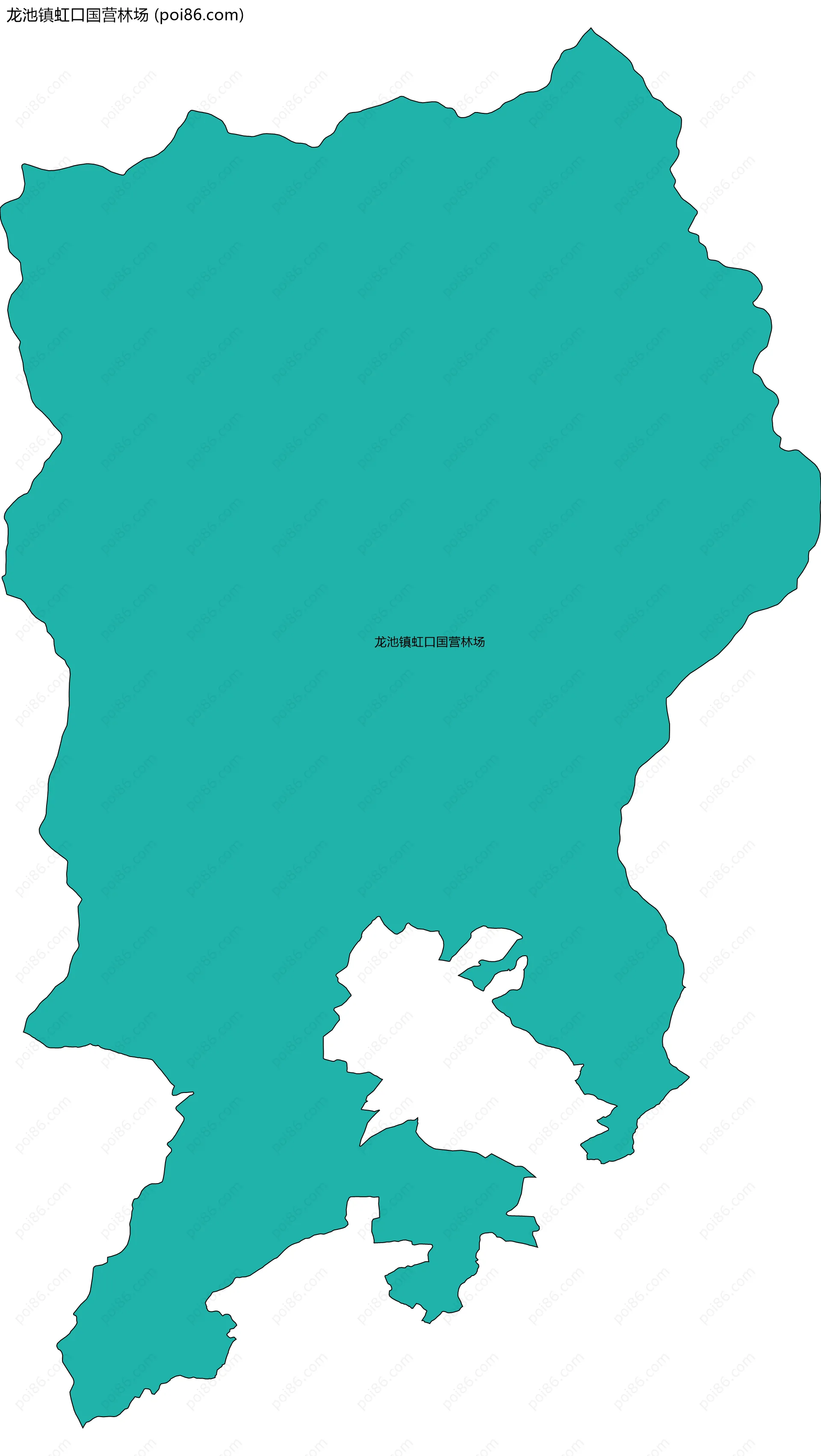 龙池镇虹口国营林场边界地图