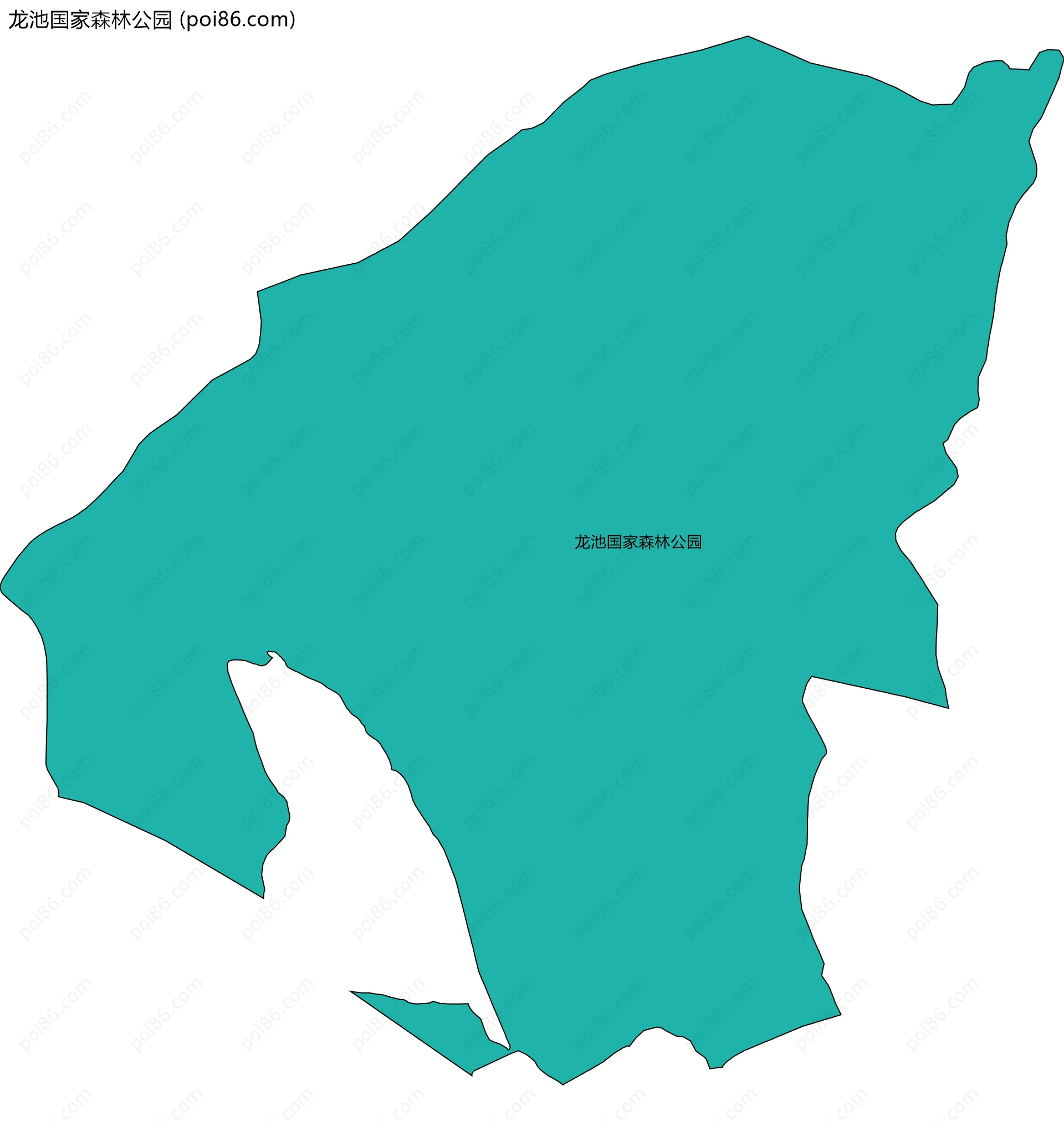 龙池国家森林公园边界地图