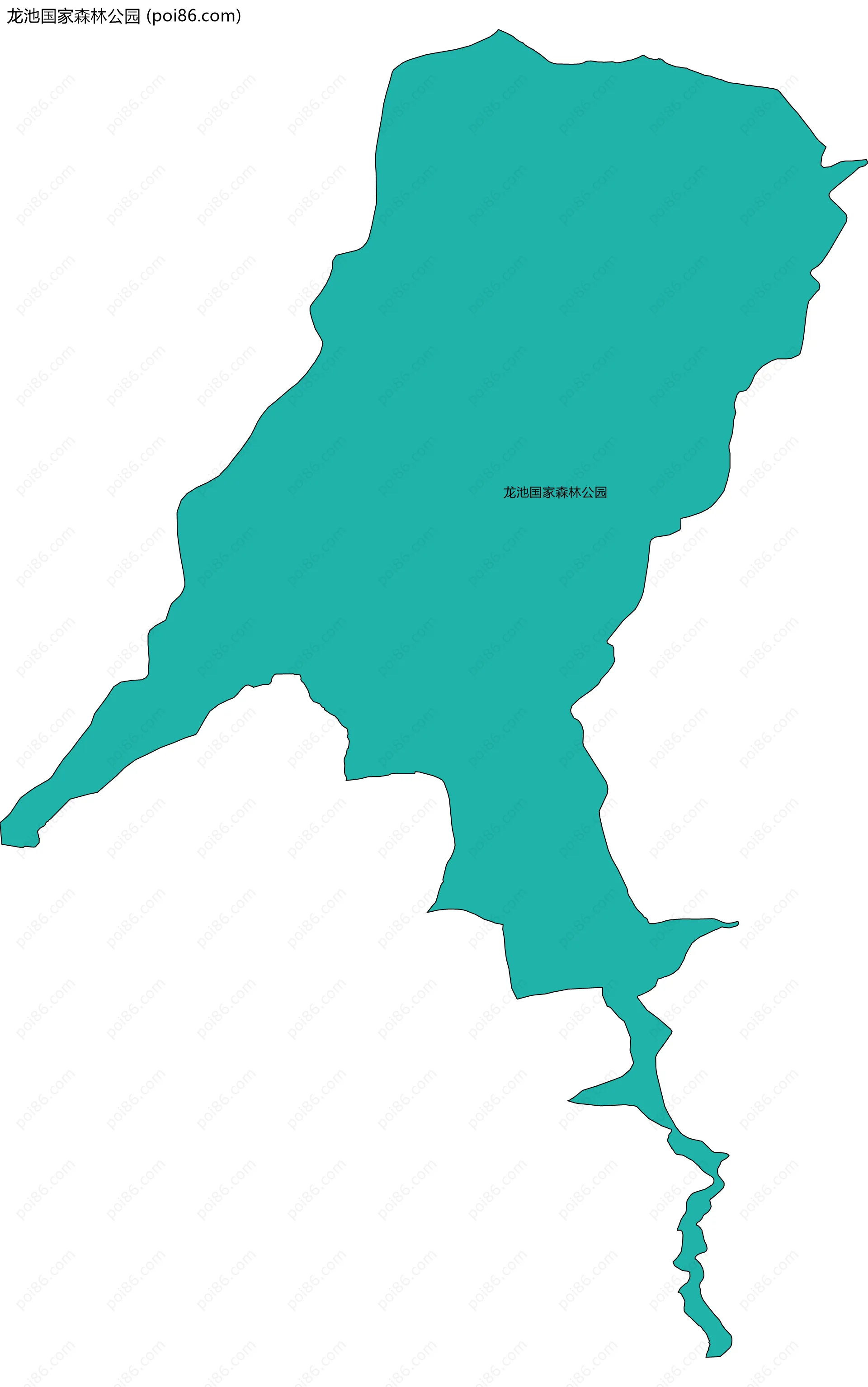 龙池国家森林公园边界地图