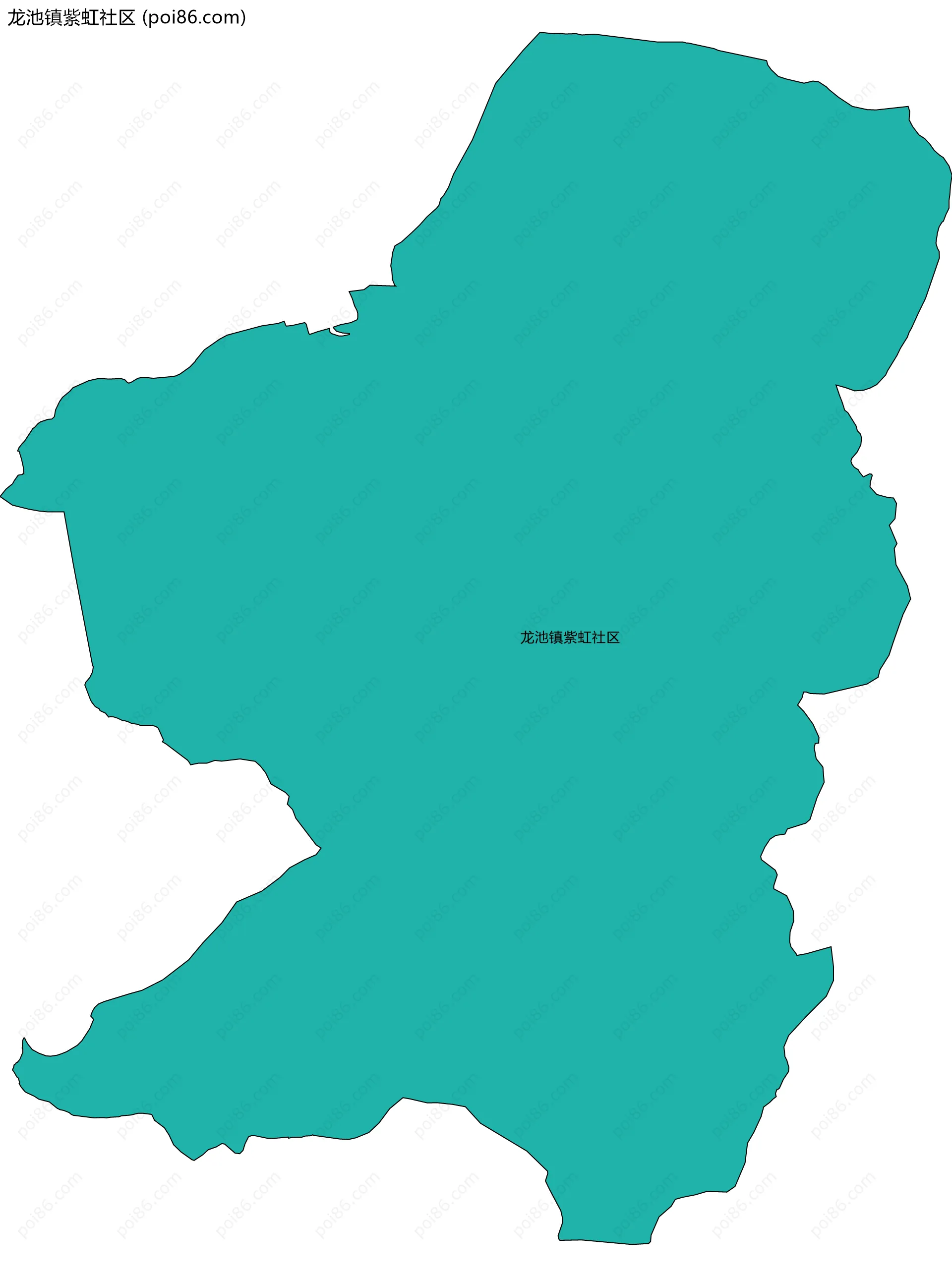 龙池镇紫虹社区边界地图