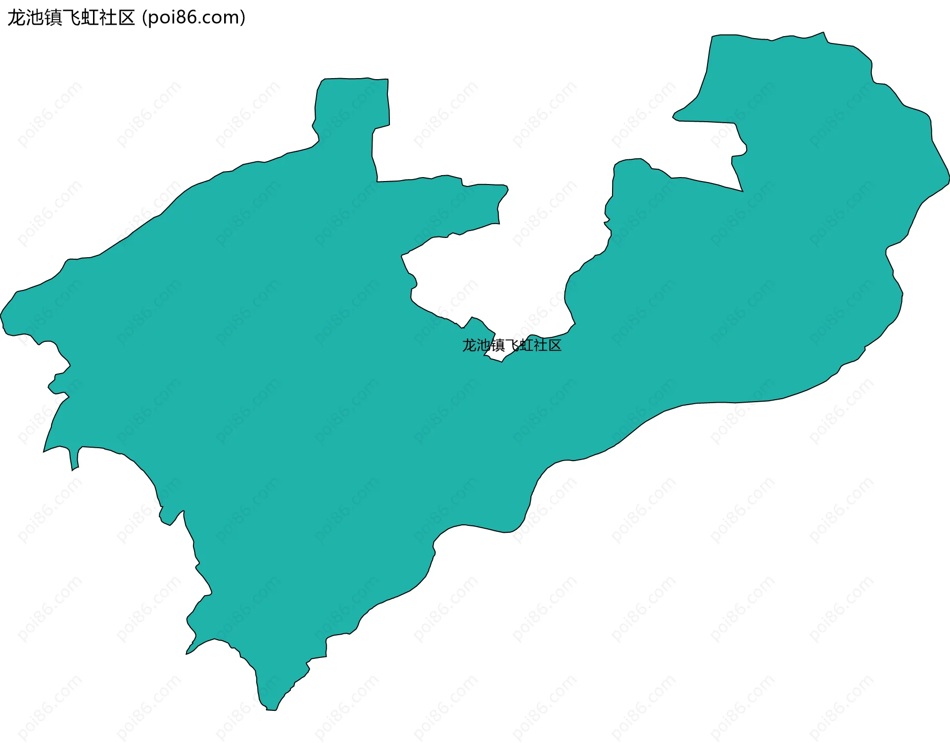 龙池镇飞虹社区边界地图