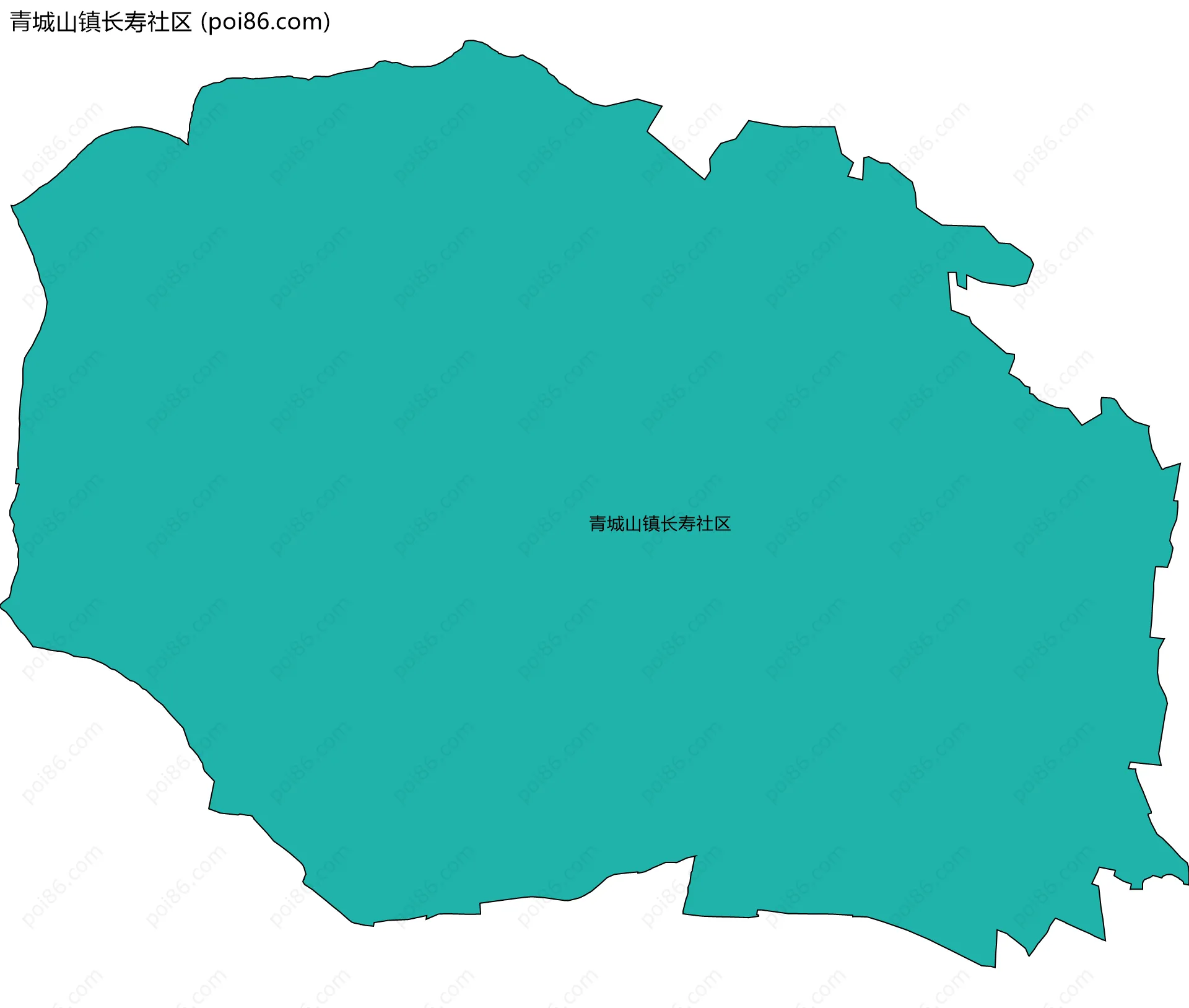 青城山镇长寿社区边界地图